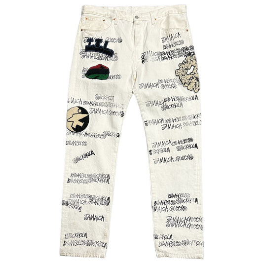 White Stussy Denim Tears Jean