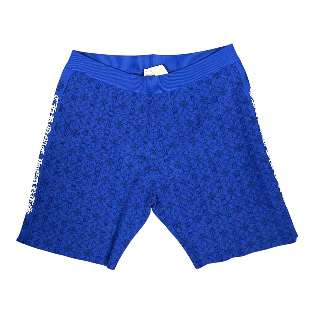 Chrome Heart Blue Cross Logo Shorts