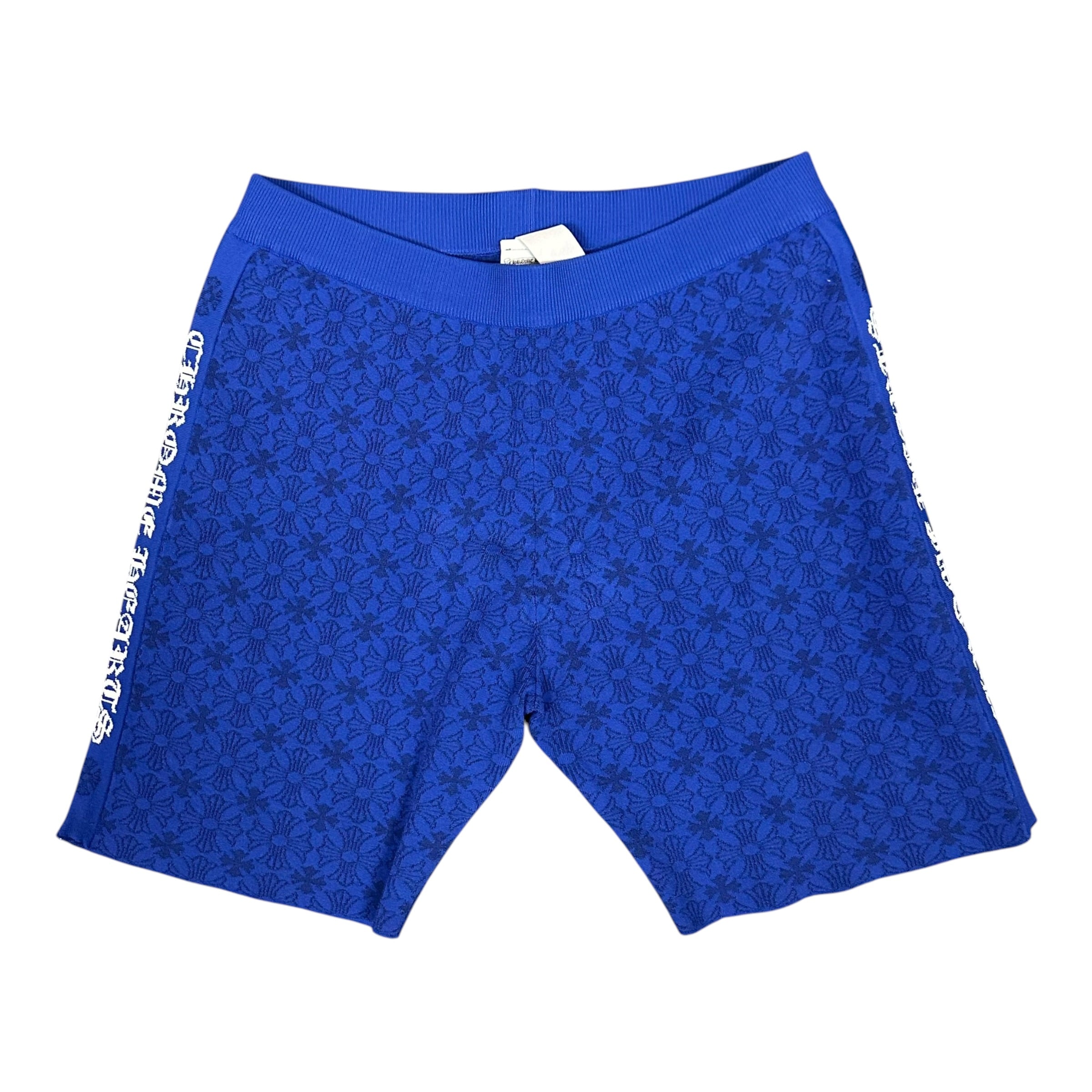 Chrome Heart Blue Cross Logo Shorts