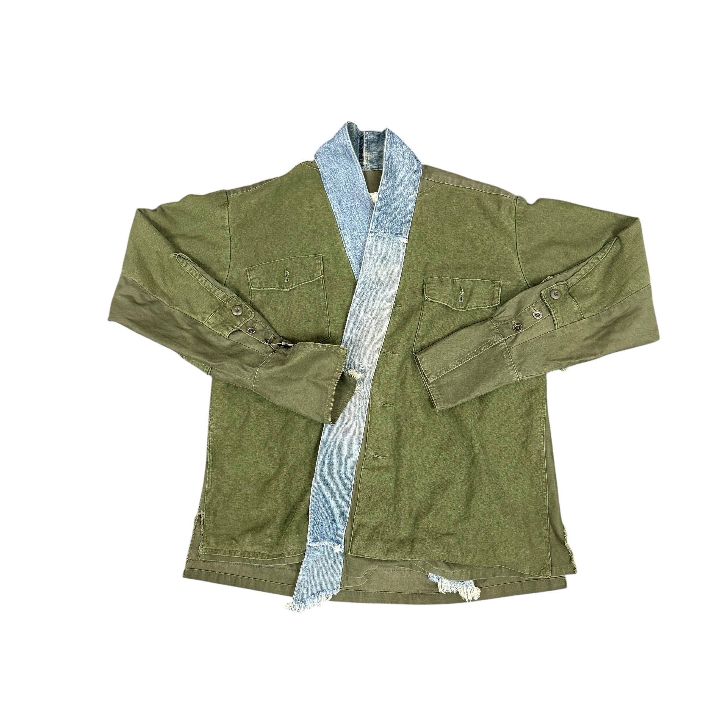 Greg Lauren Denim Lapel Brigade Jacket