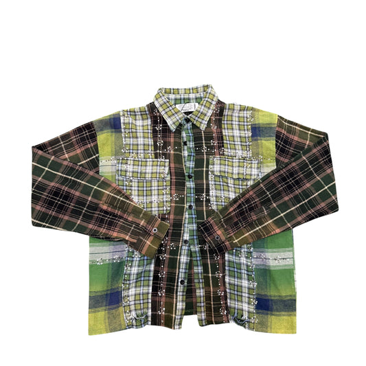 Vale Rhinestones Green Flannel