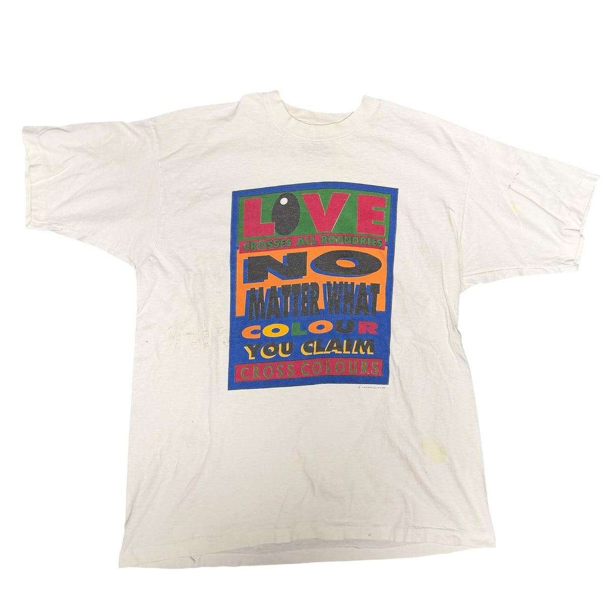 90s’ Cross Colours “Live No Matter What” Tee