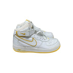 NEW ‘03 Vintage Nike Air Force 1 Mid White Varsity Maize Yellow Sneakers (No Box)