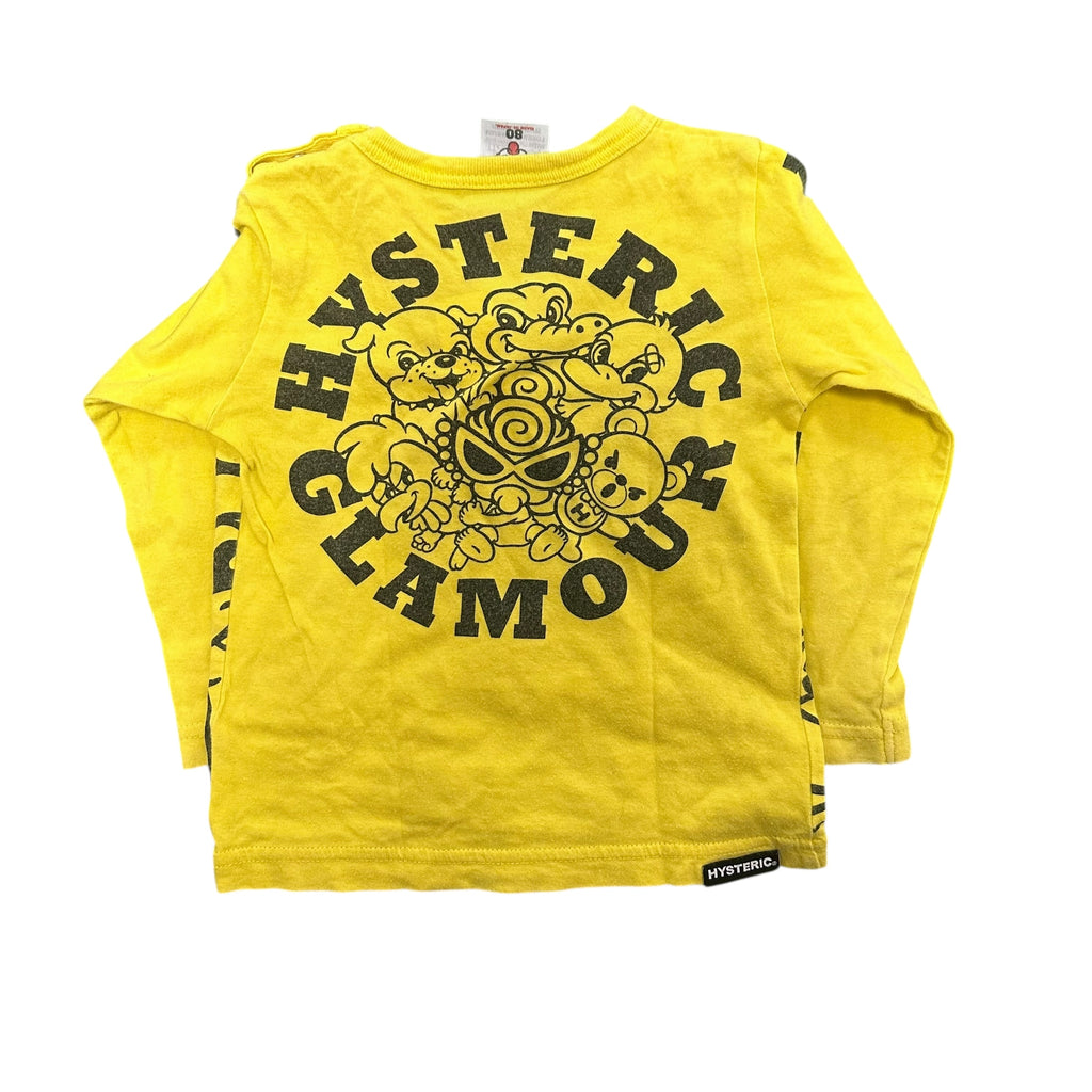 Hysteric Glamour yellow Logo Baby Tee