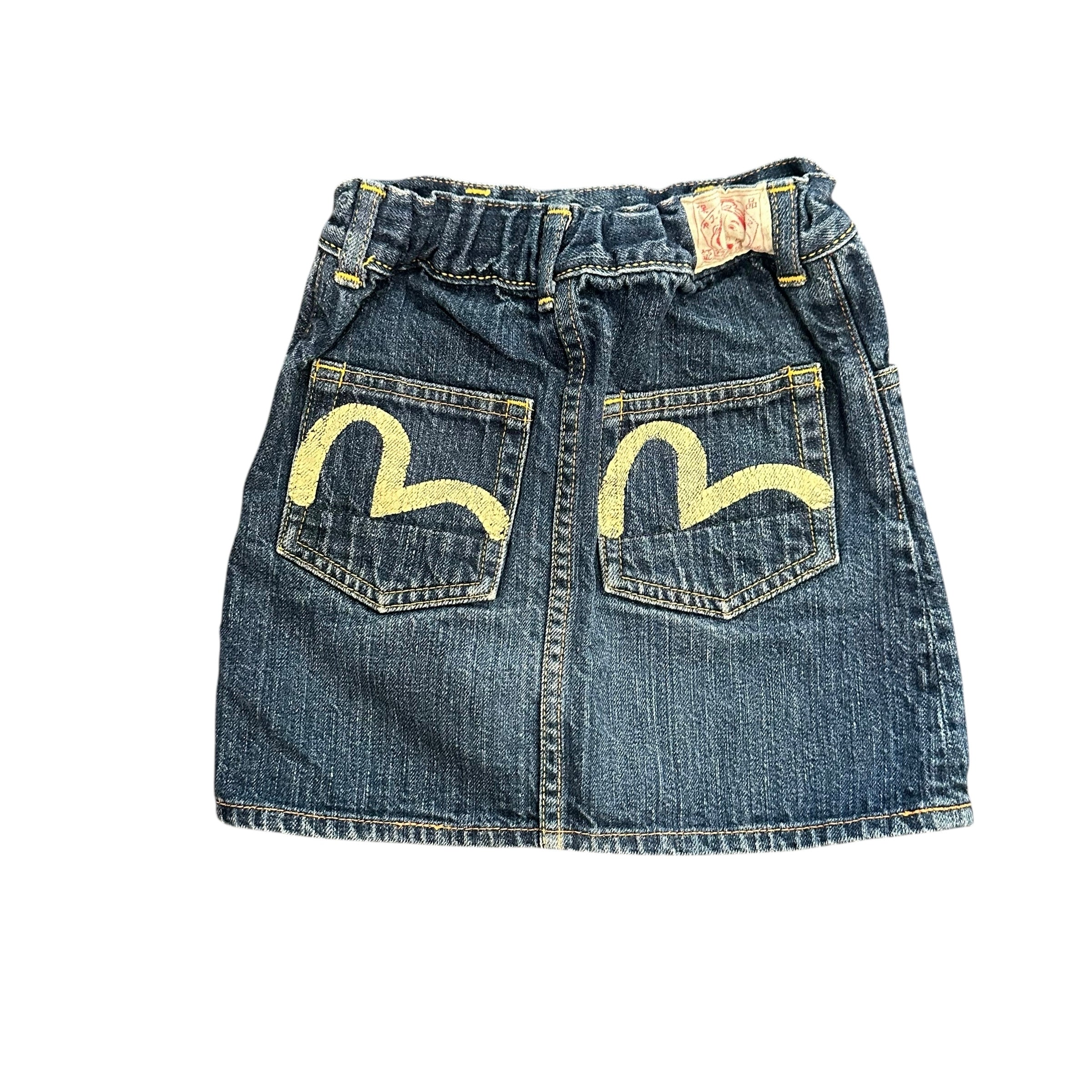 Evisu Baby White Logo Skirt