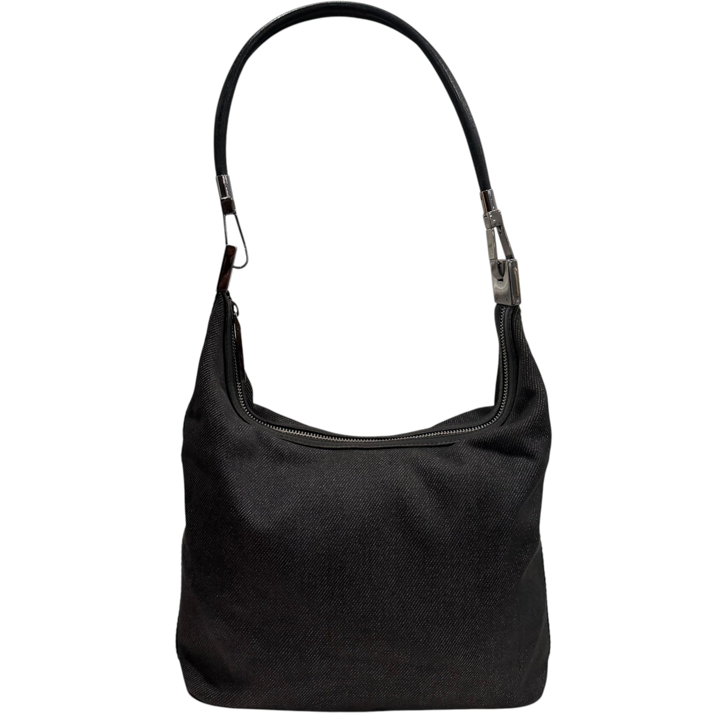 Gucci GG Canvas Denim Web Shoulder Bag