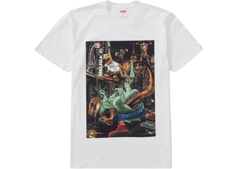 Supreme T-Rex White Tee
