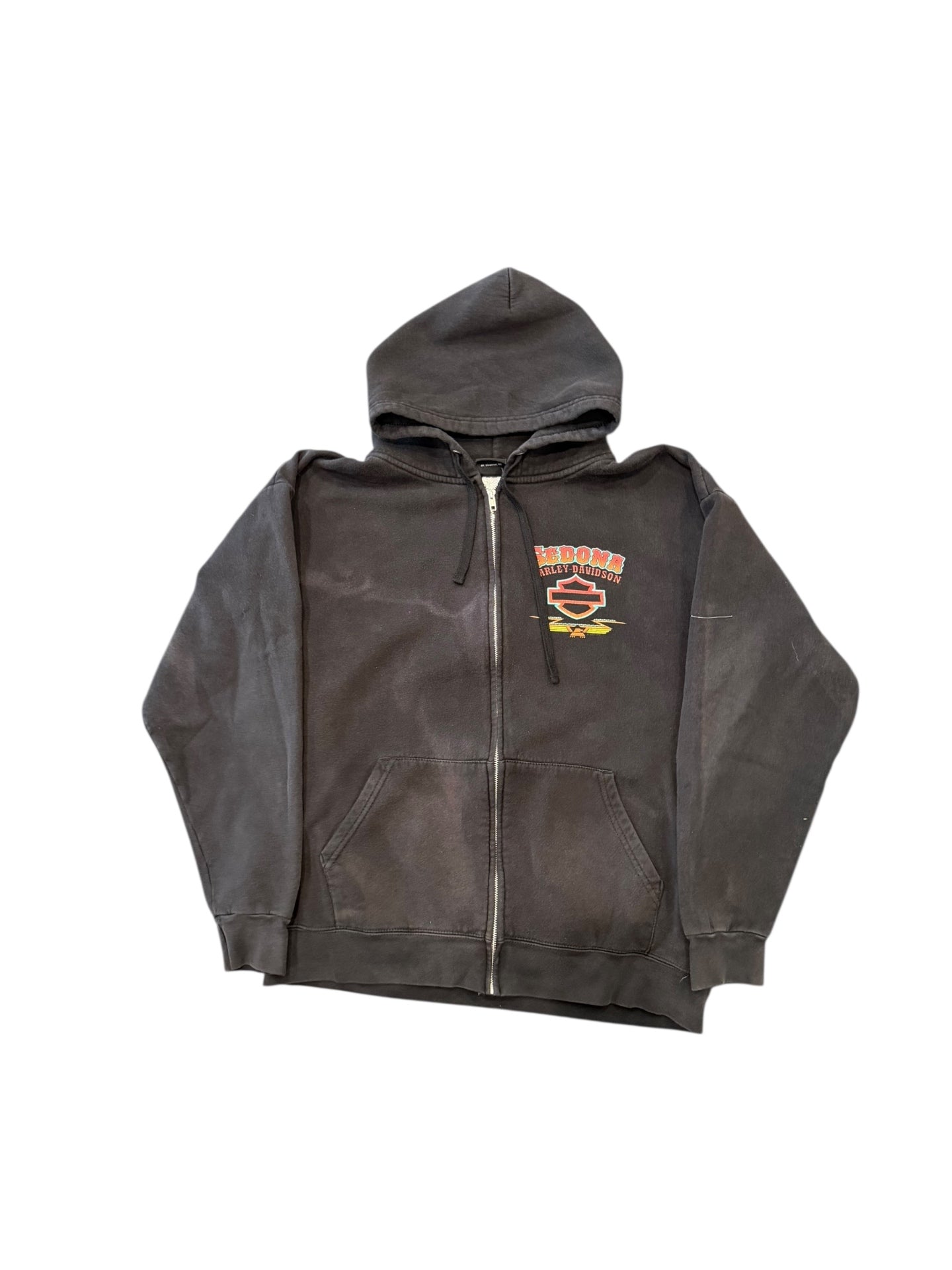 Black Harley Davidson Zip Up Hoodie