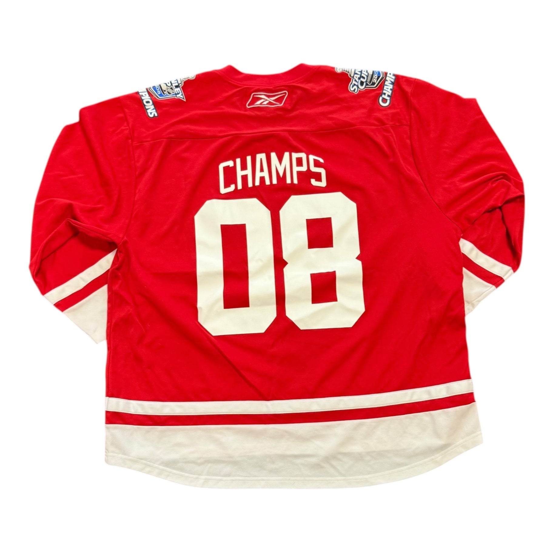 2008 Championship Detriot RedWings Hockey Jersey
