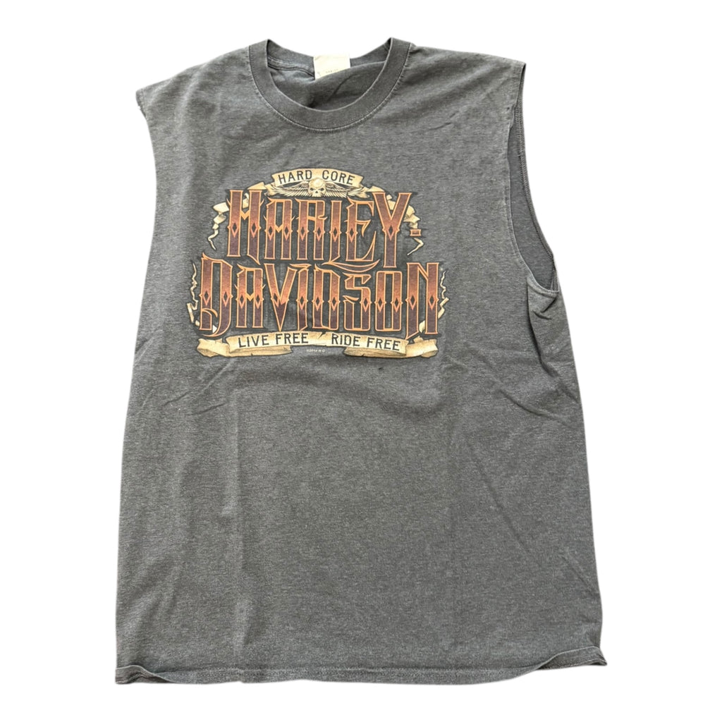 Harley Davidson Cut Off Shirt Grey