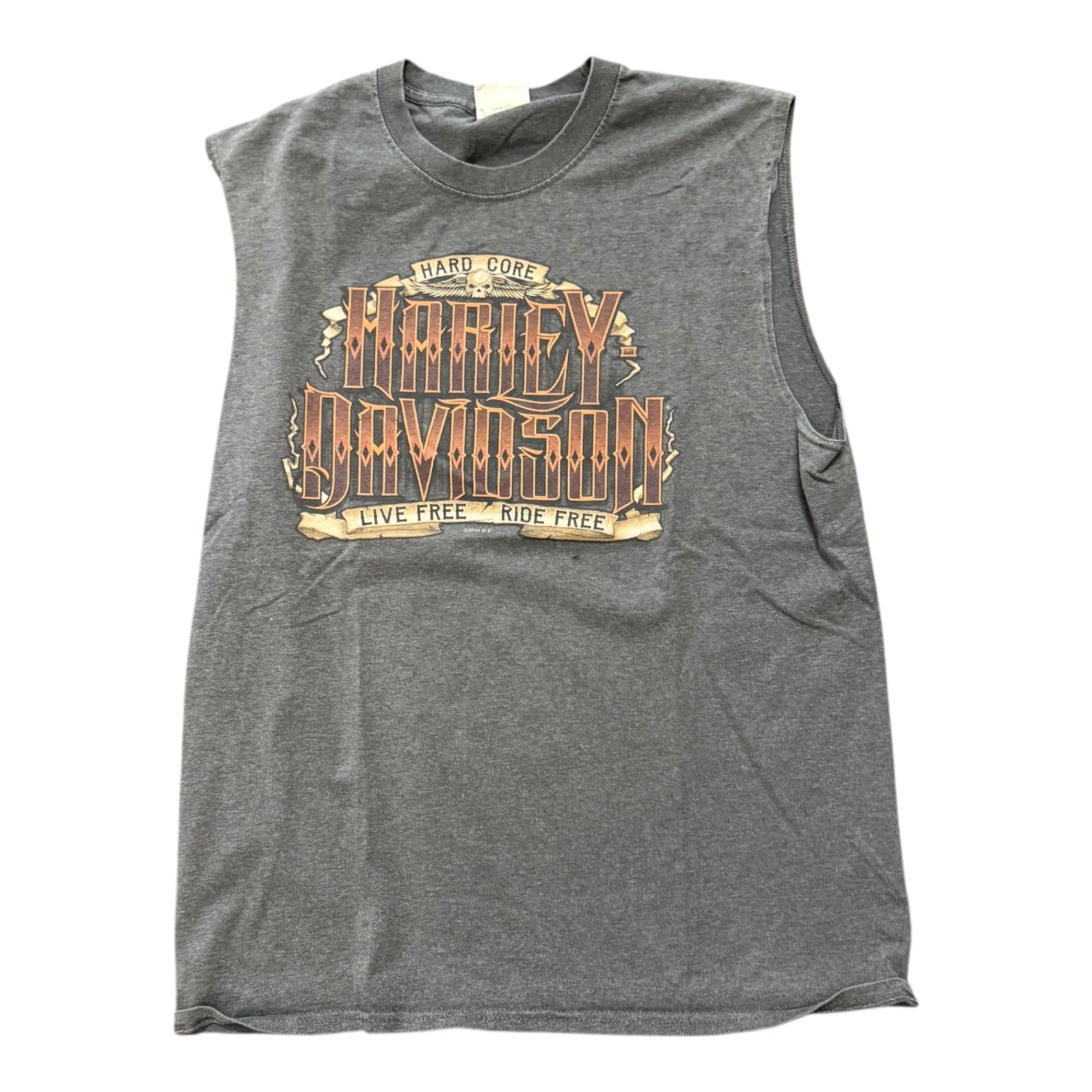 Harley Davidson Cut Off Shirt Grey