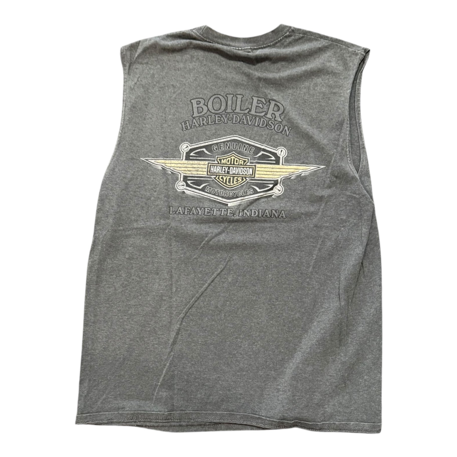 Harley Davidson Cut Off Shirt Grey