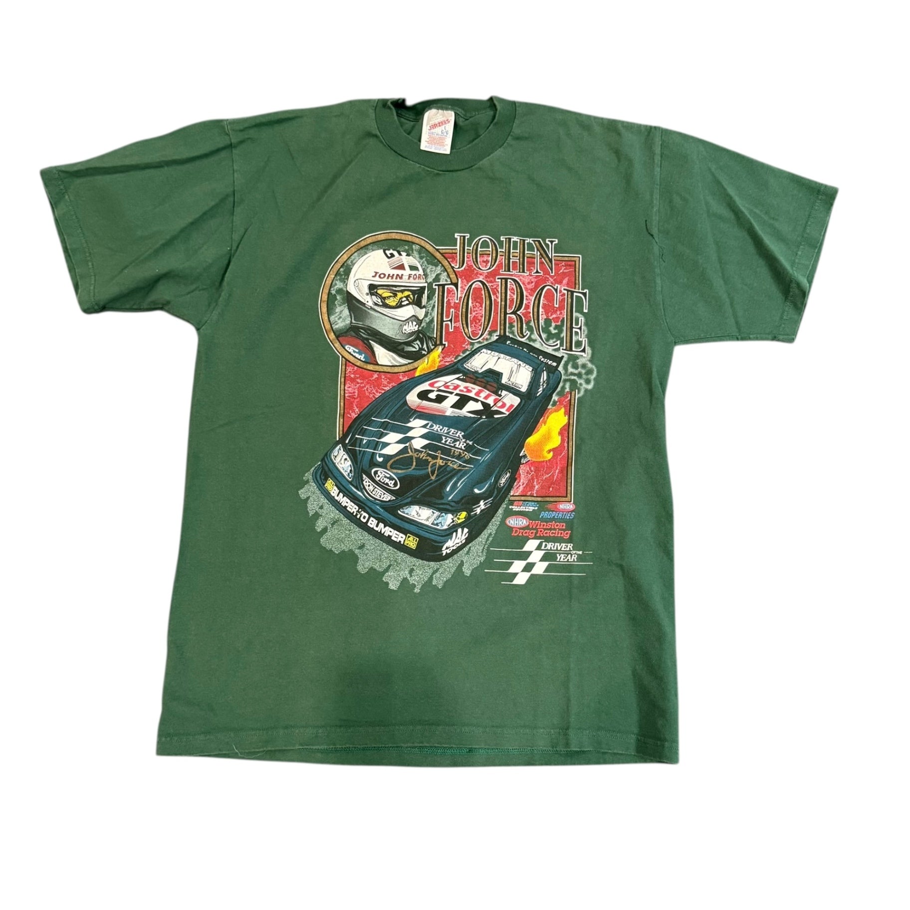 Green John Force Nascar Shirt