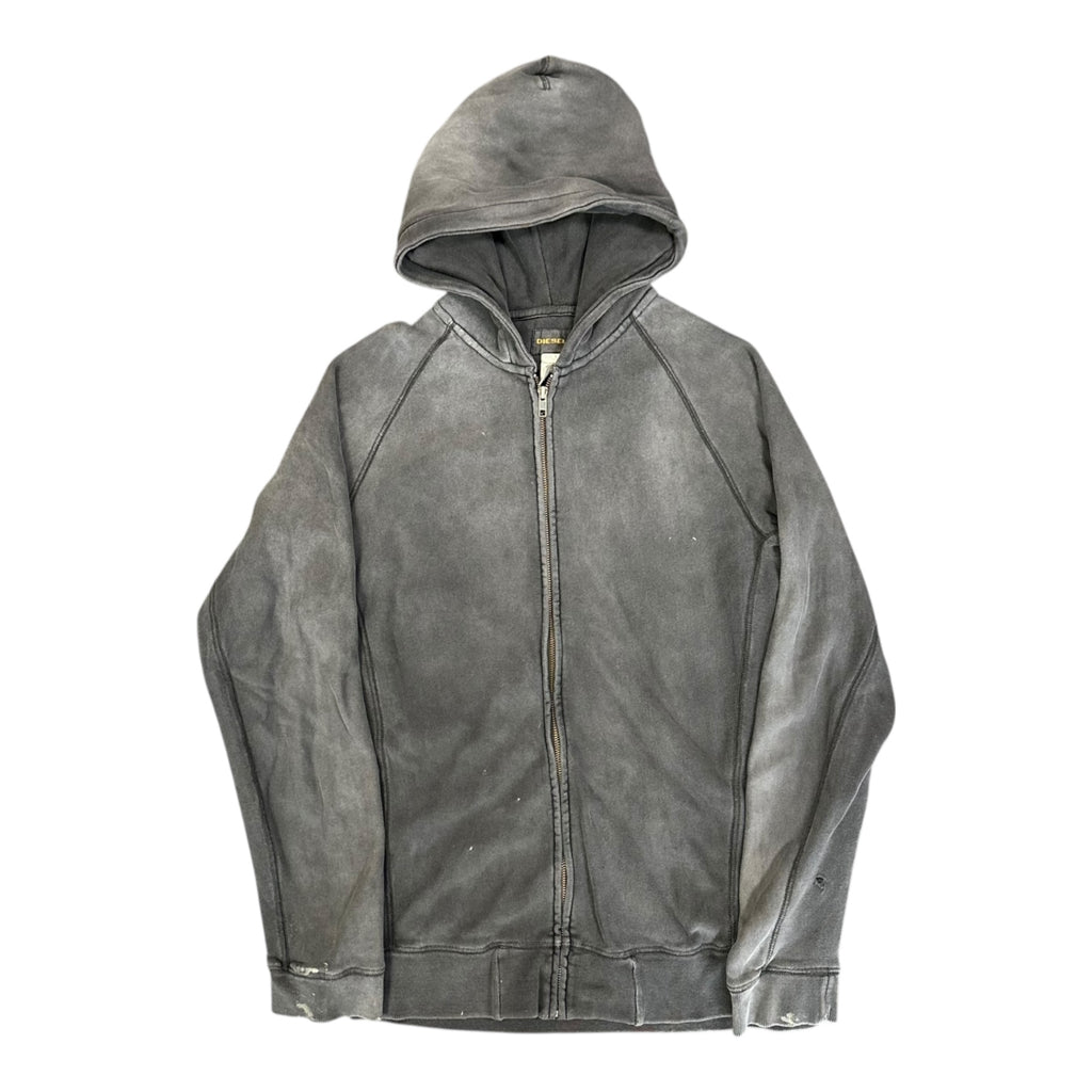 Gray Diesel Zip Up Hoodie