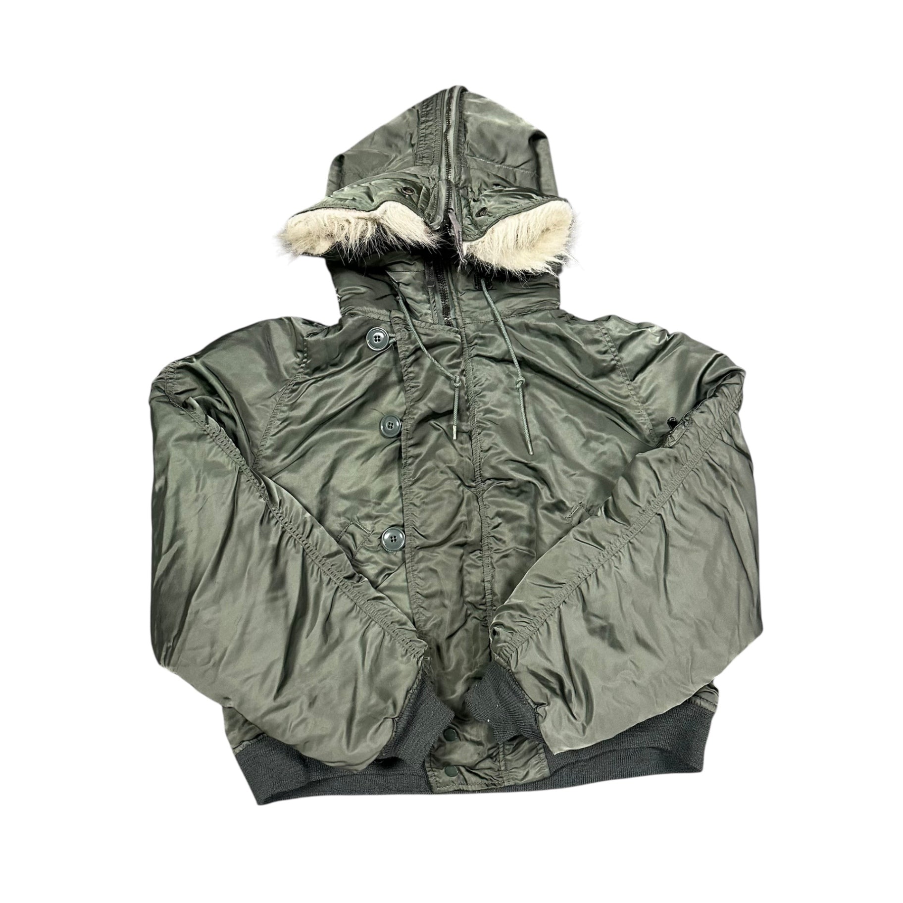 Cropped Military Issued Bomber Jacket