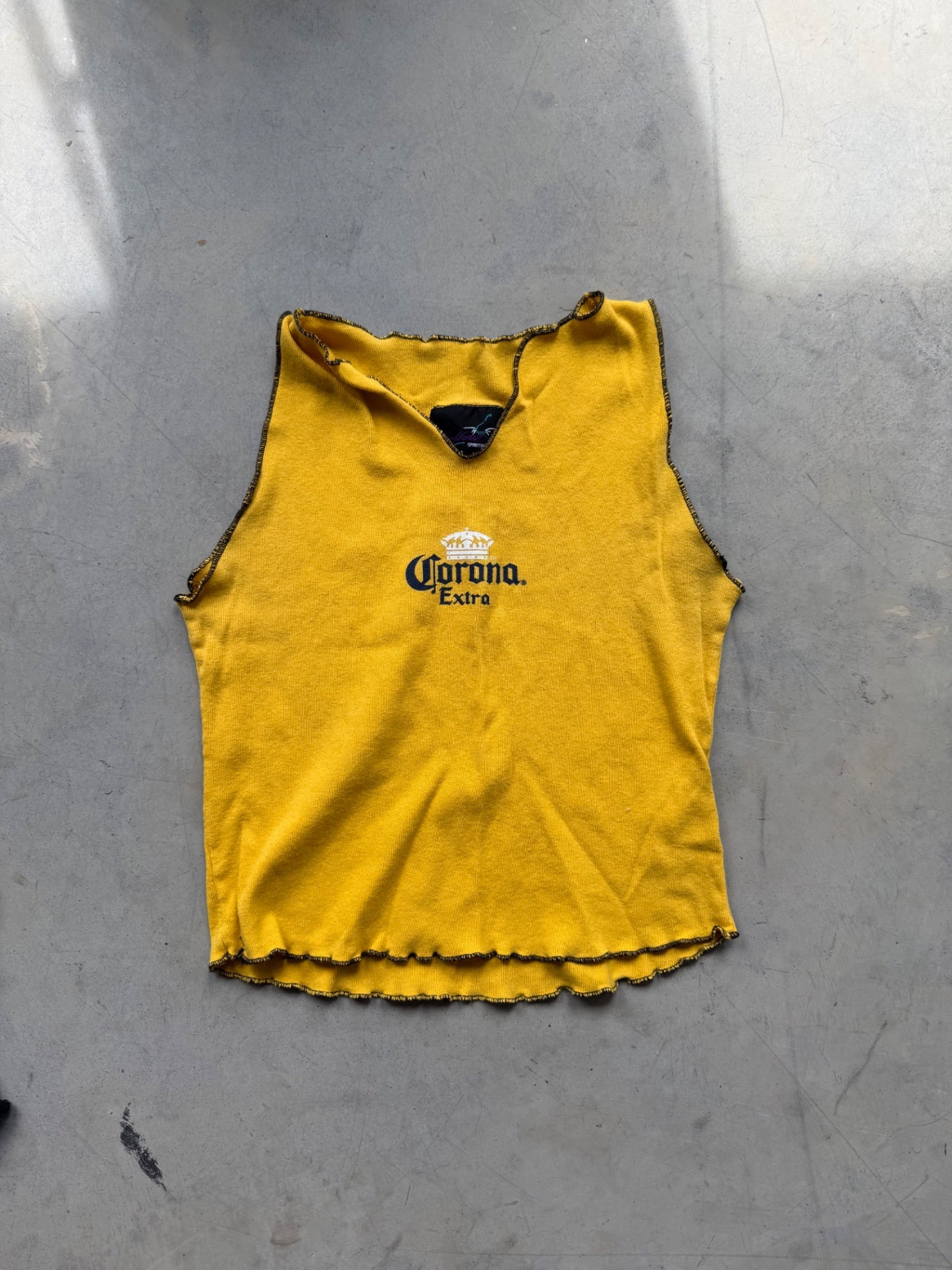 corona yellow tank top 