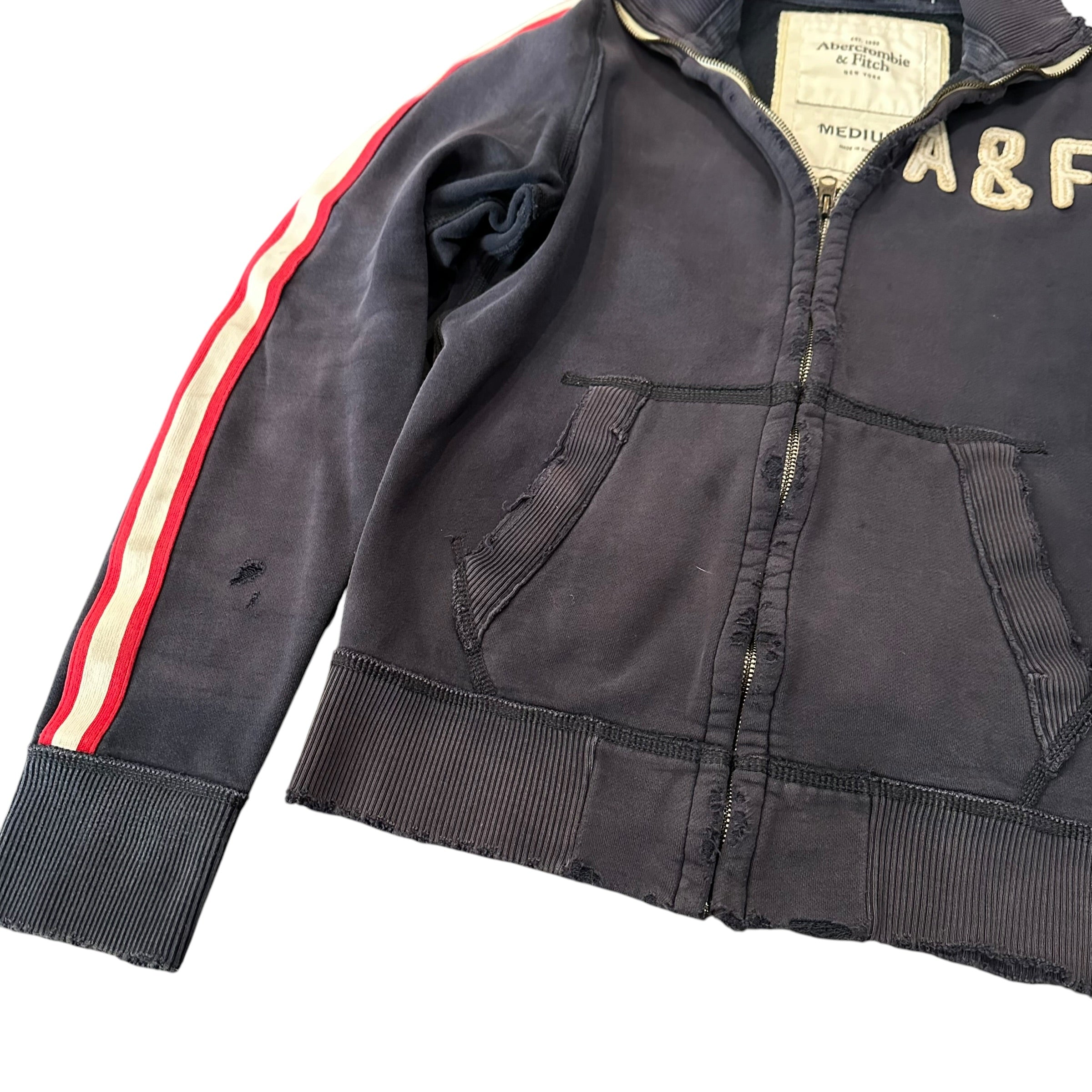 Navy Abercombie Track Sweatshirt