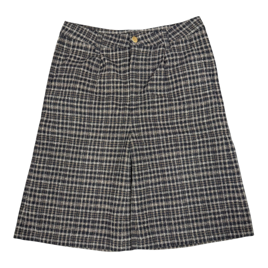 Hidden Season Baggy Pleated Plaid Shorts
