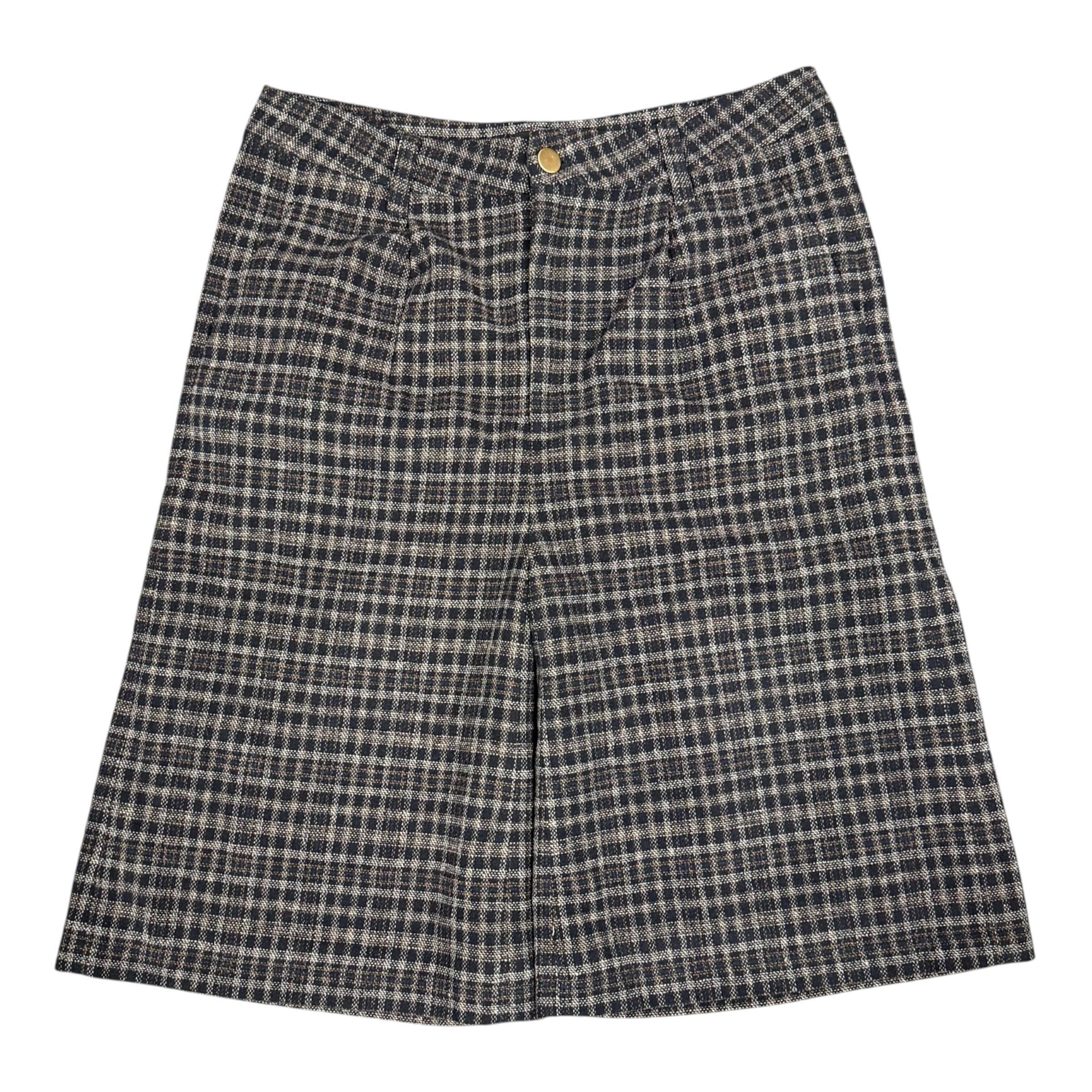 Hidden Season Baggy Pleated Plaid Shorts