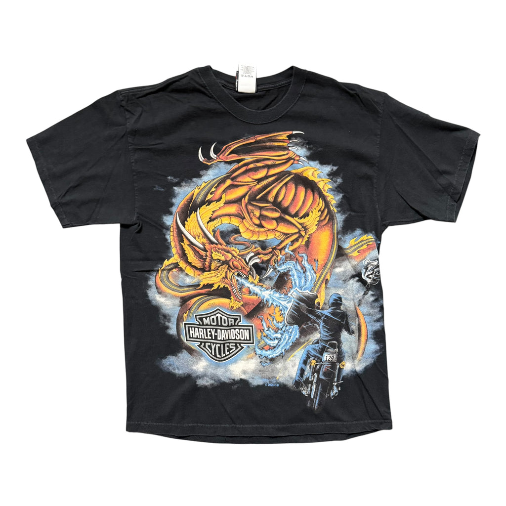 Vintage Black Harley Dragon Shirt