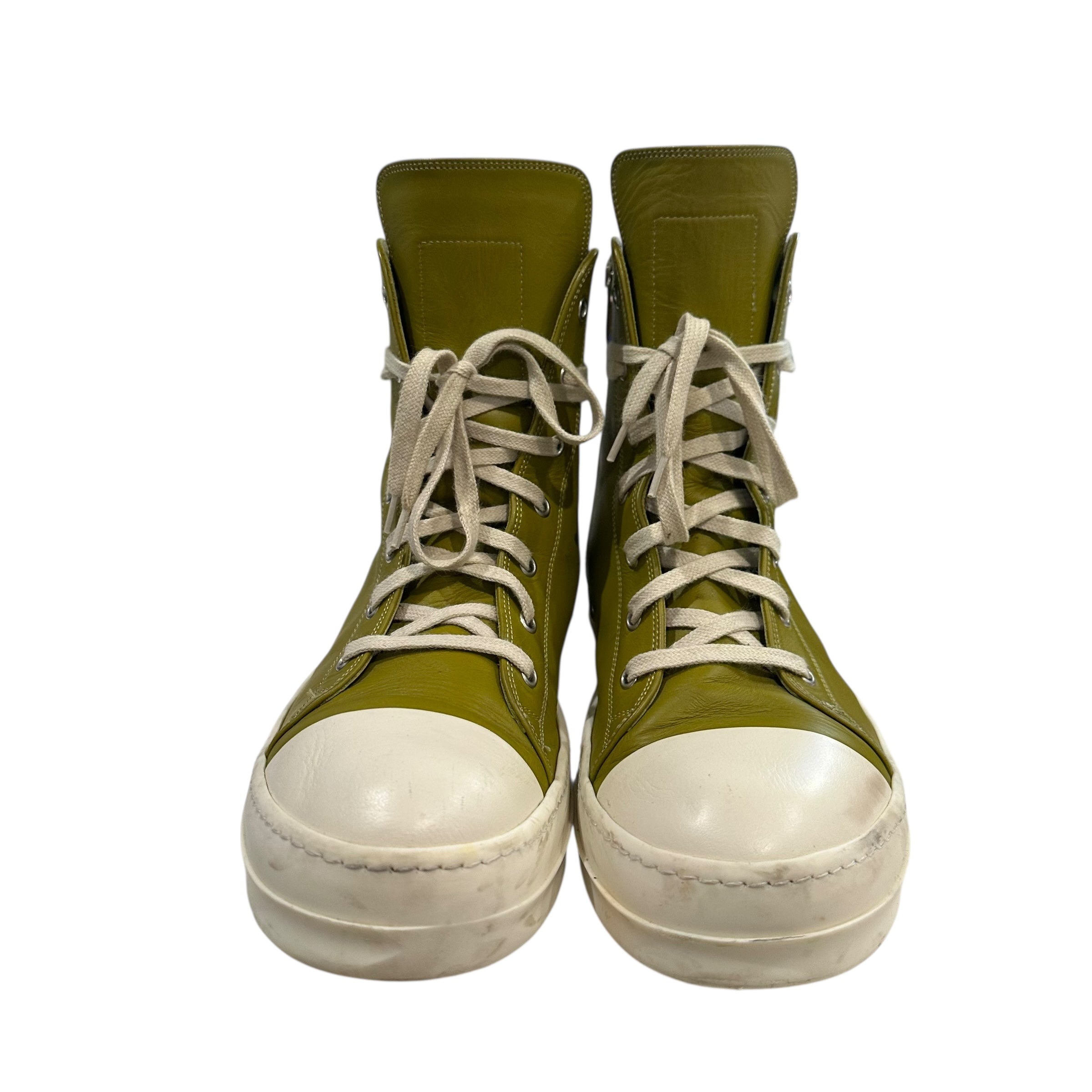 Rick Owens Green Ramone High Sneakers