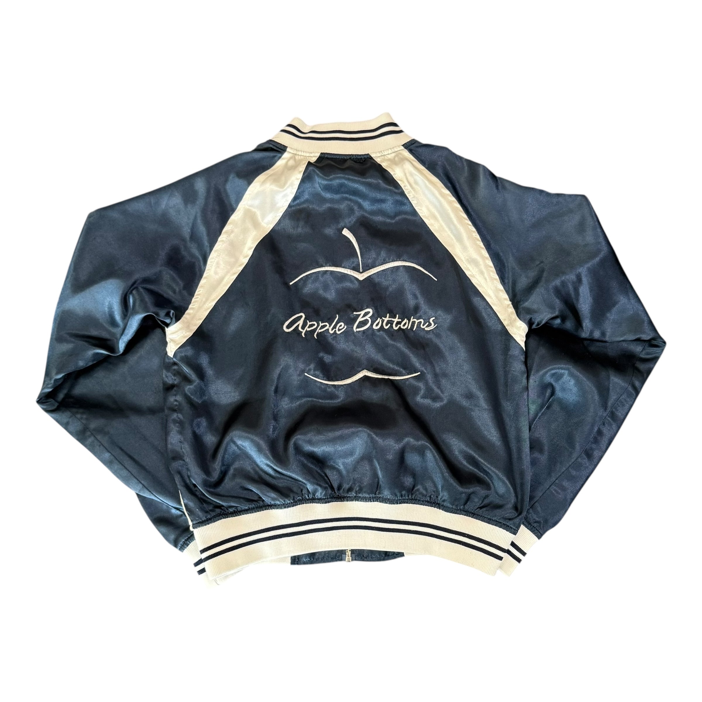 Navy Apple Bottoms Bomber Jacket