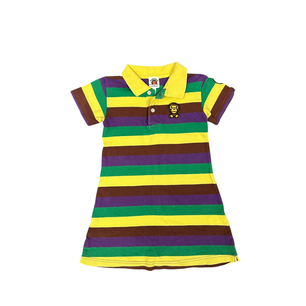 BAPE Kids Striped Milo Polo Dress