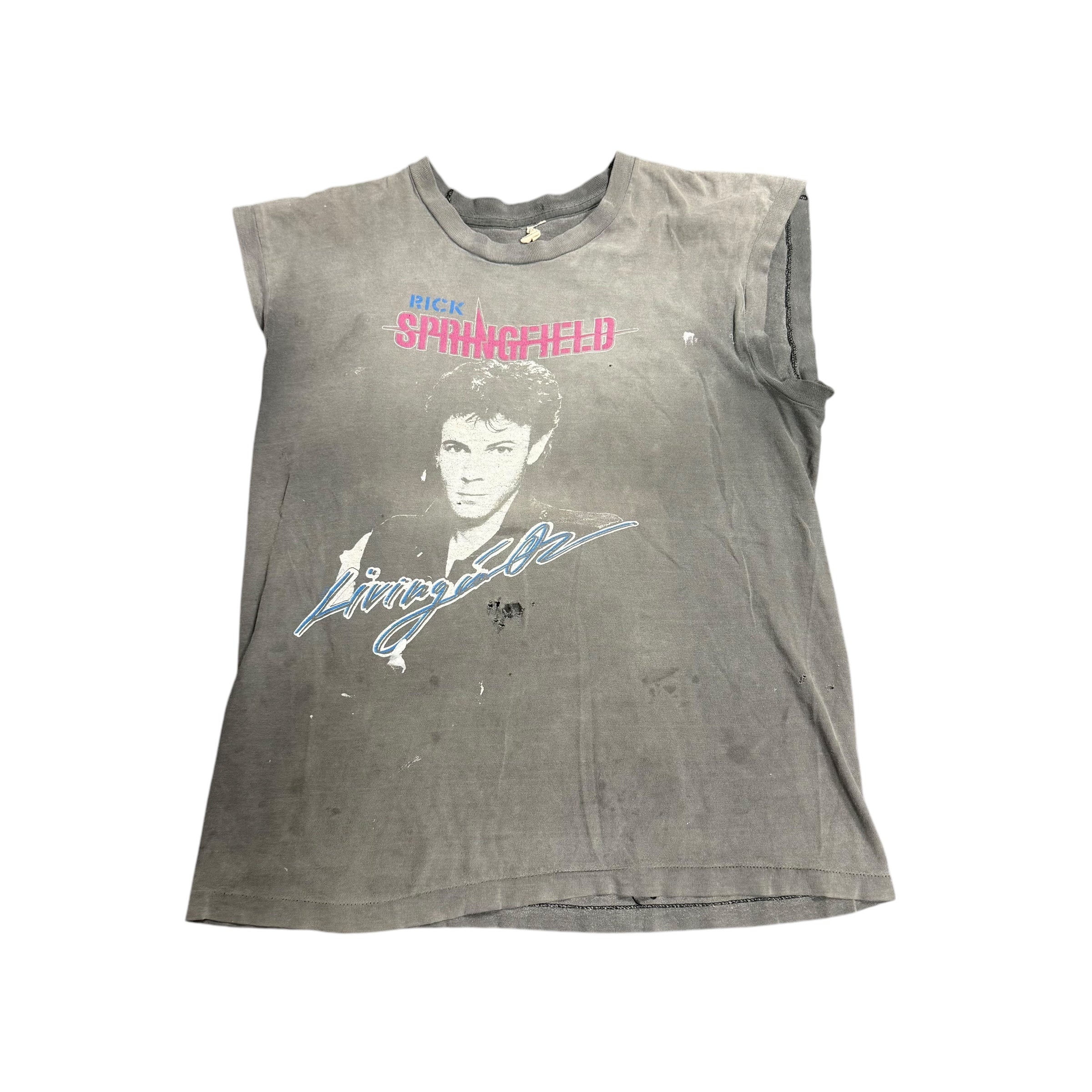 Vintage 1983 Rick Springfield Living In Oz Tour Sleeveless Tee