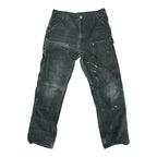 Vintage Carhartt Black Faded Double Knee Cargos