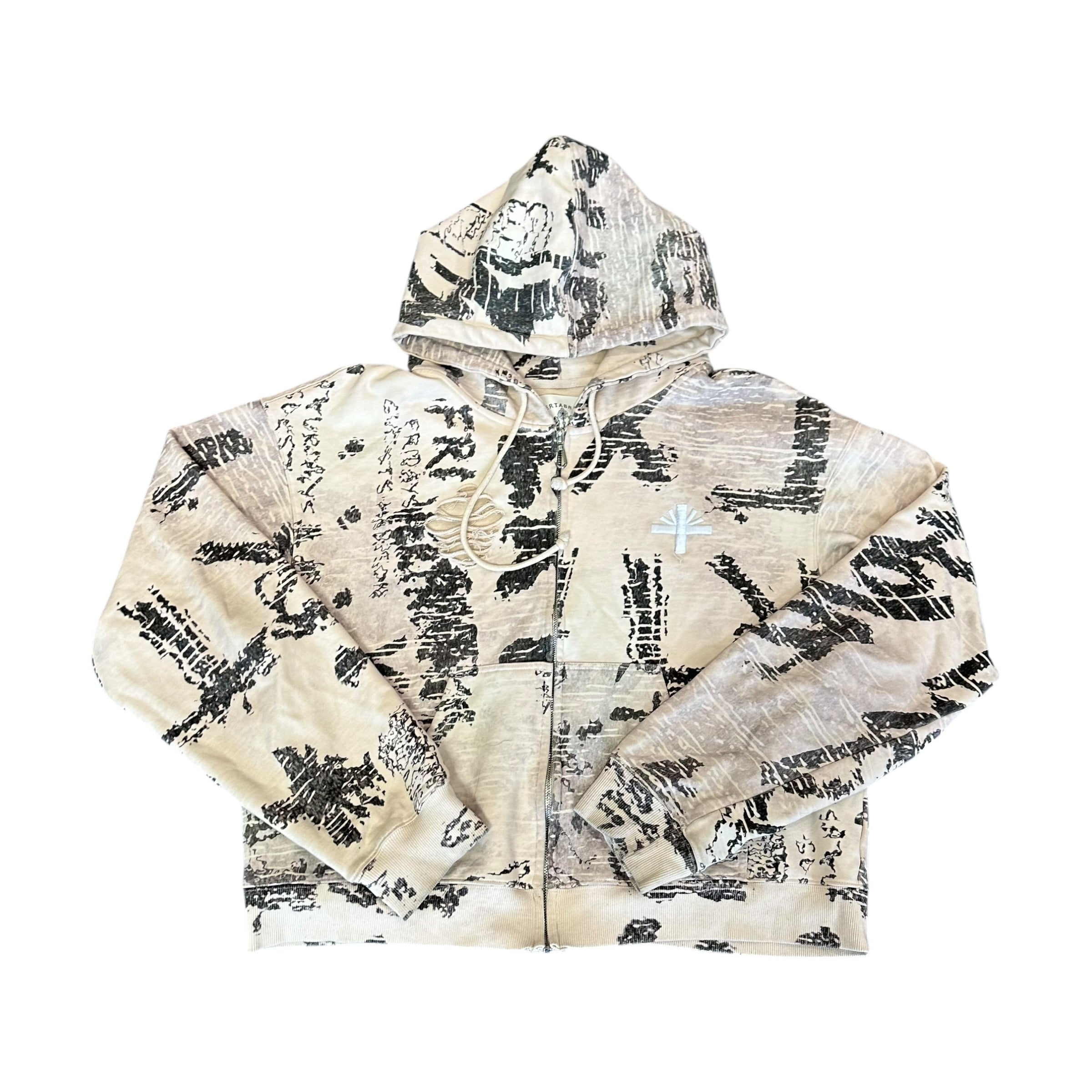 Vertabrae Ivory Graffiti Hoodie