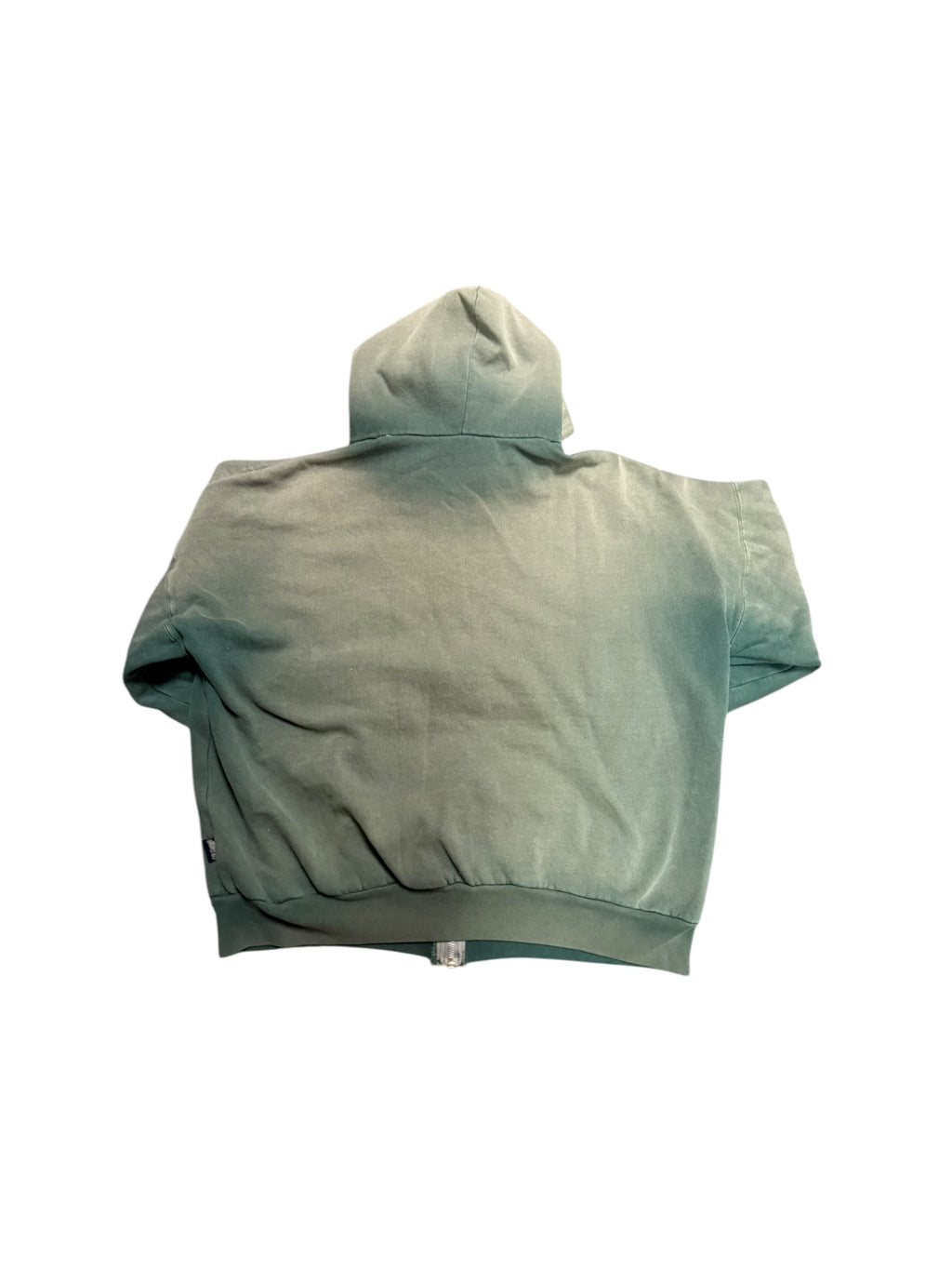 Vintage Faded Zip Up Hoodie Green