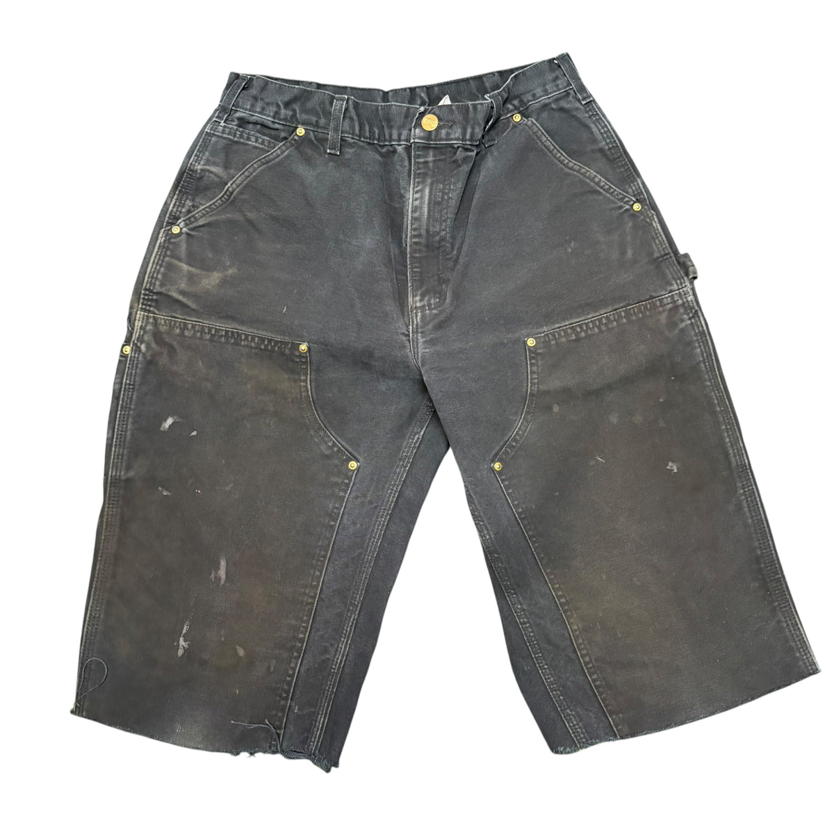 Vintage Black Carhartt Double Knee Shorts (33)