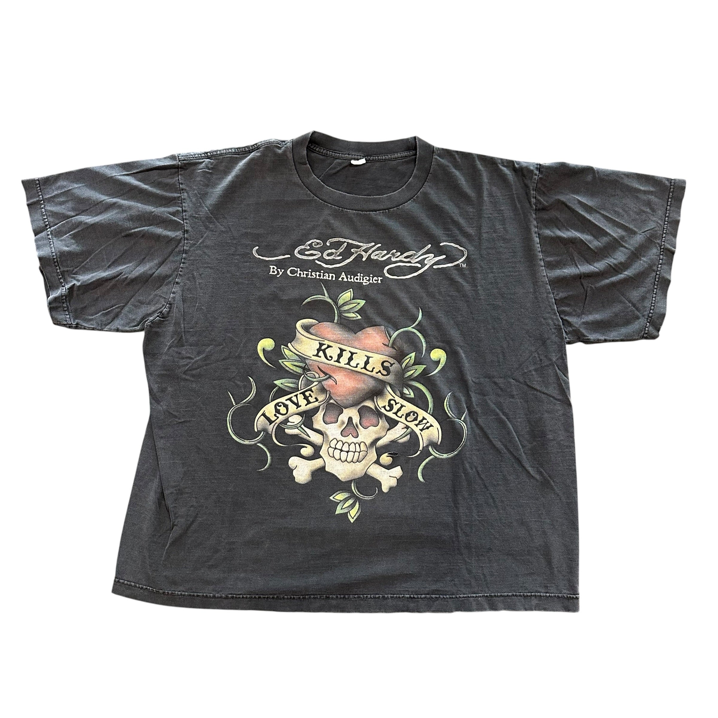 Black Faded Ed Hardy Shirt
