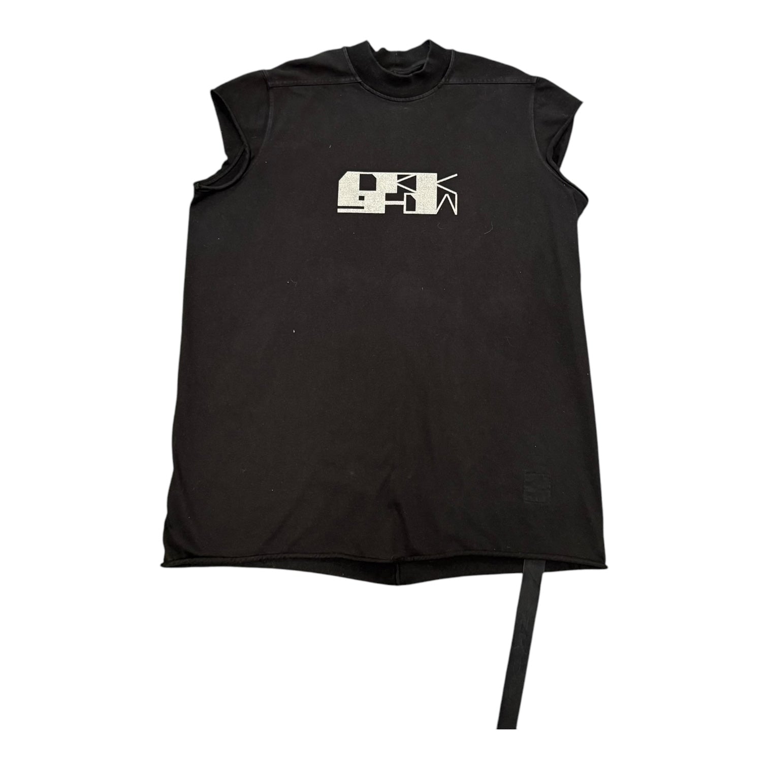 Rick Owen Dark Shadow Logo Black Sleaveless Tee
