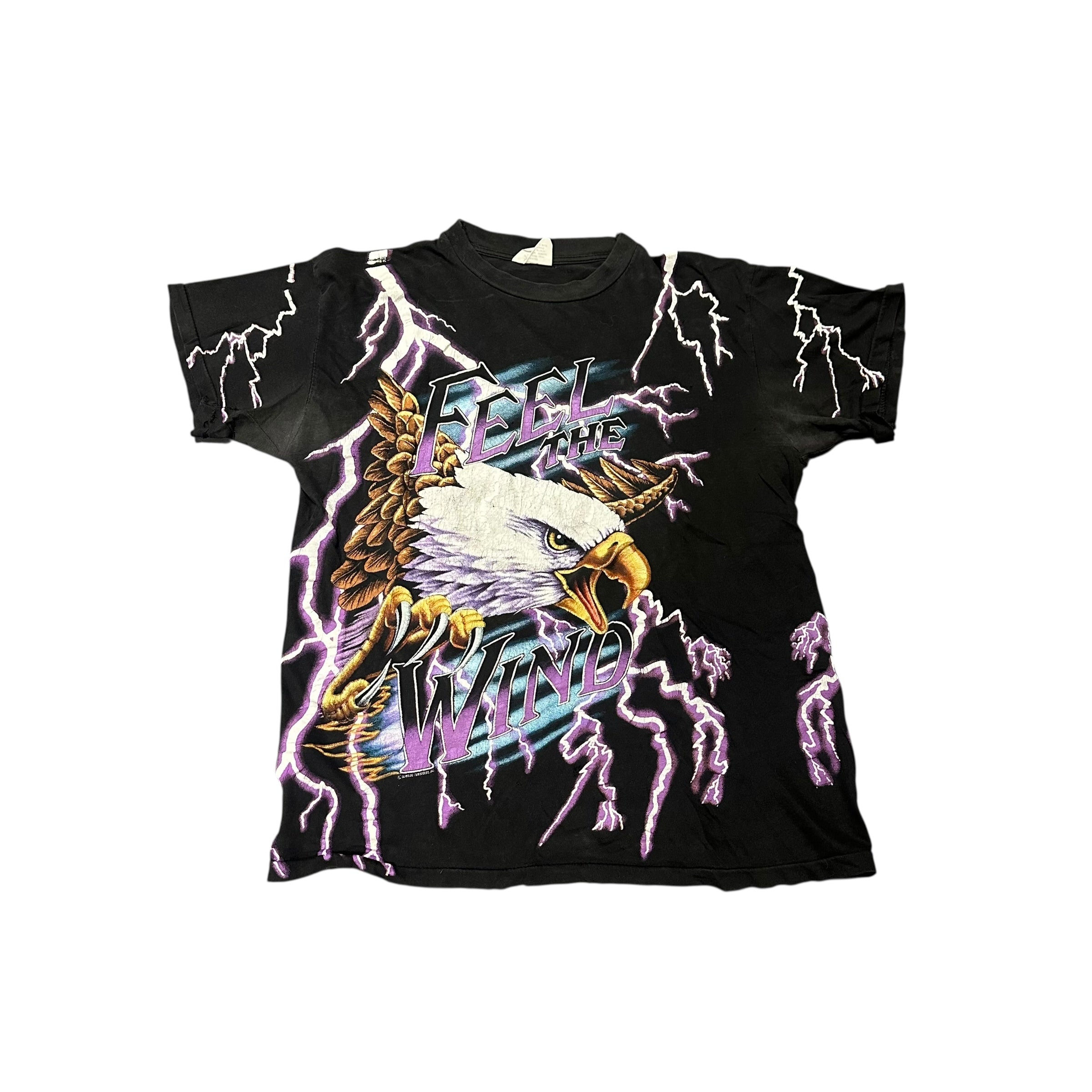90’s  American Thunder Feel The Wind AoP Tee