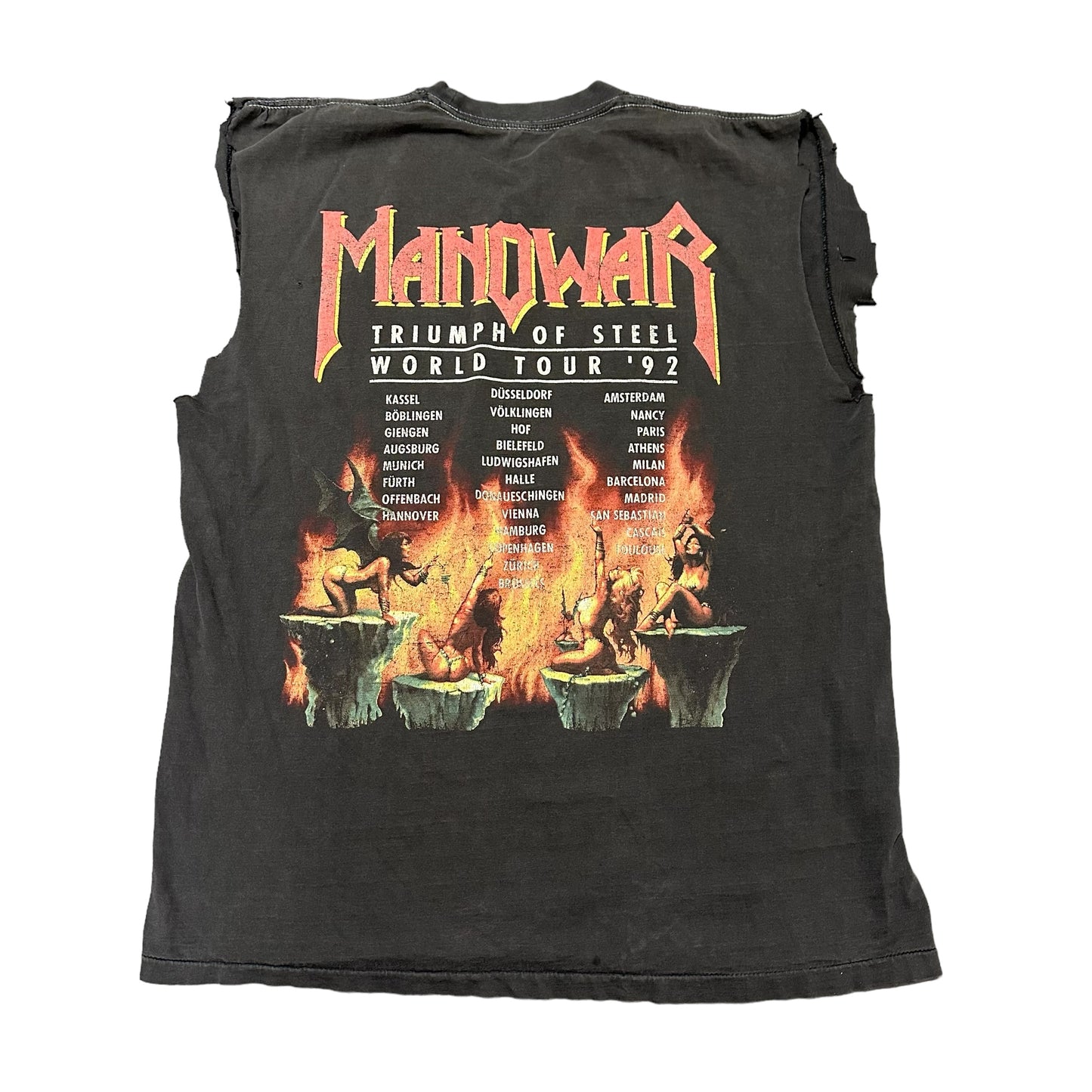 ‘92 Manowar World Tour Cutoff Tee