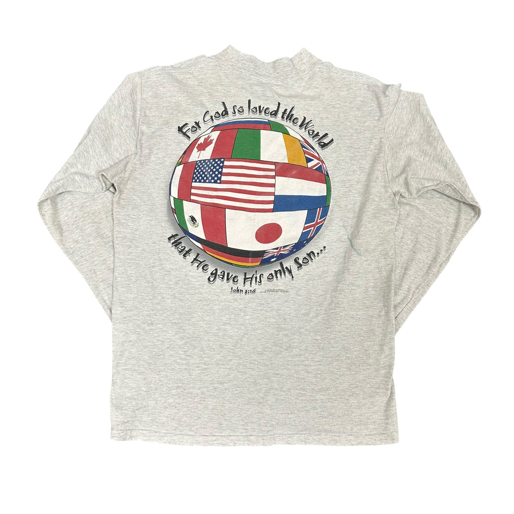 ‘96 “For God So Loved The World” L/S Grey Tee