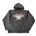 Black Distressed Harley Davidson Hoodie