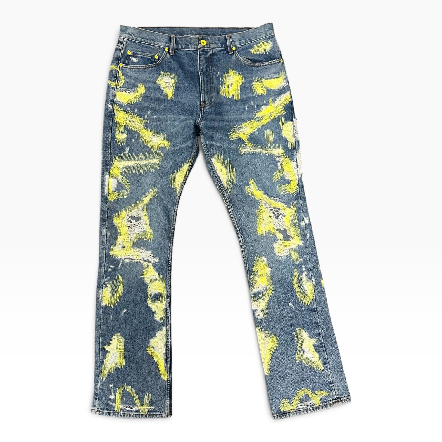 Endless Boro Stitch Yellow Jeans