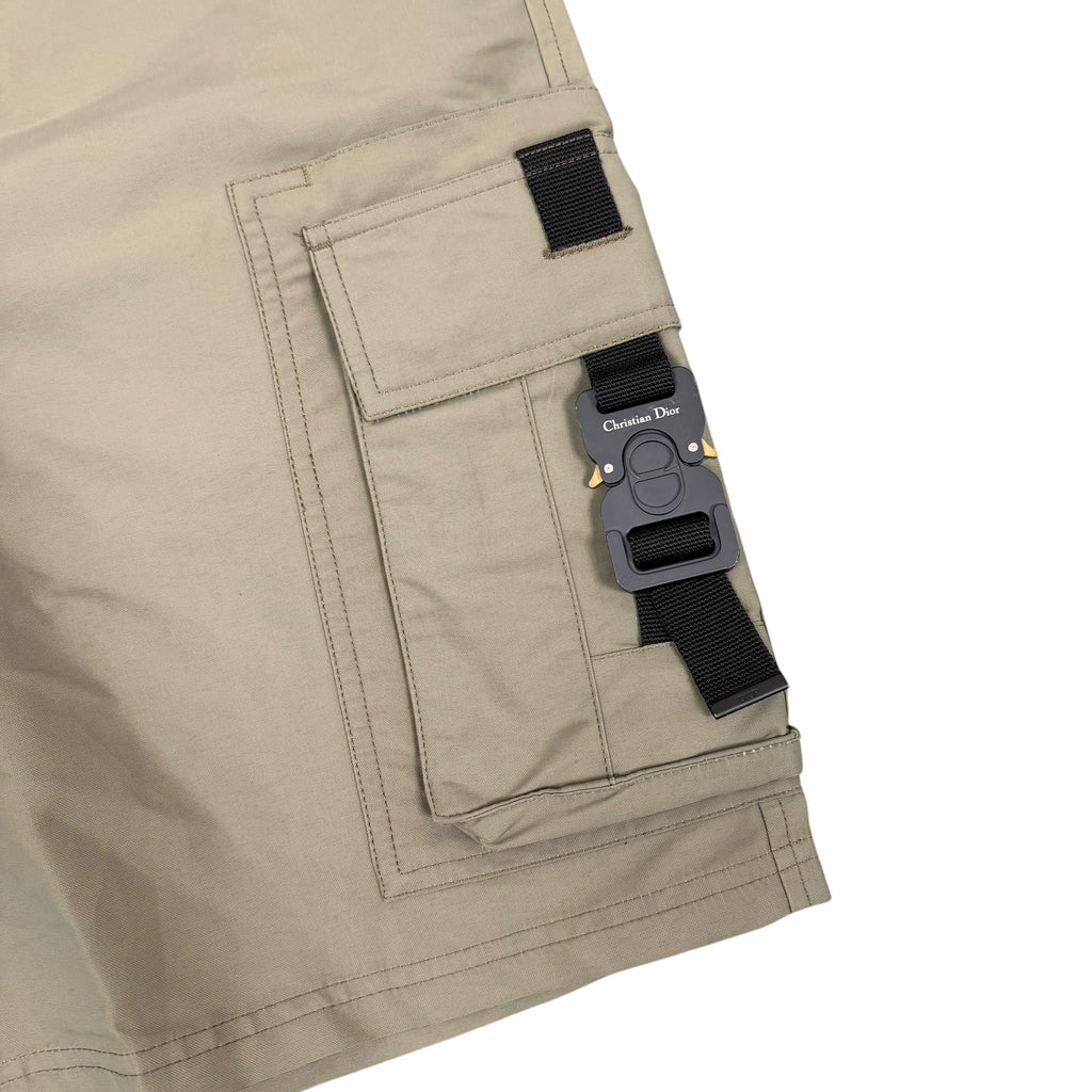Dior Olive Buckle Cargo Shorts