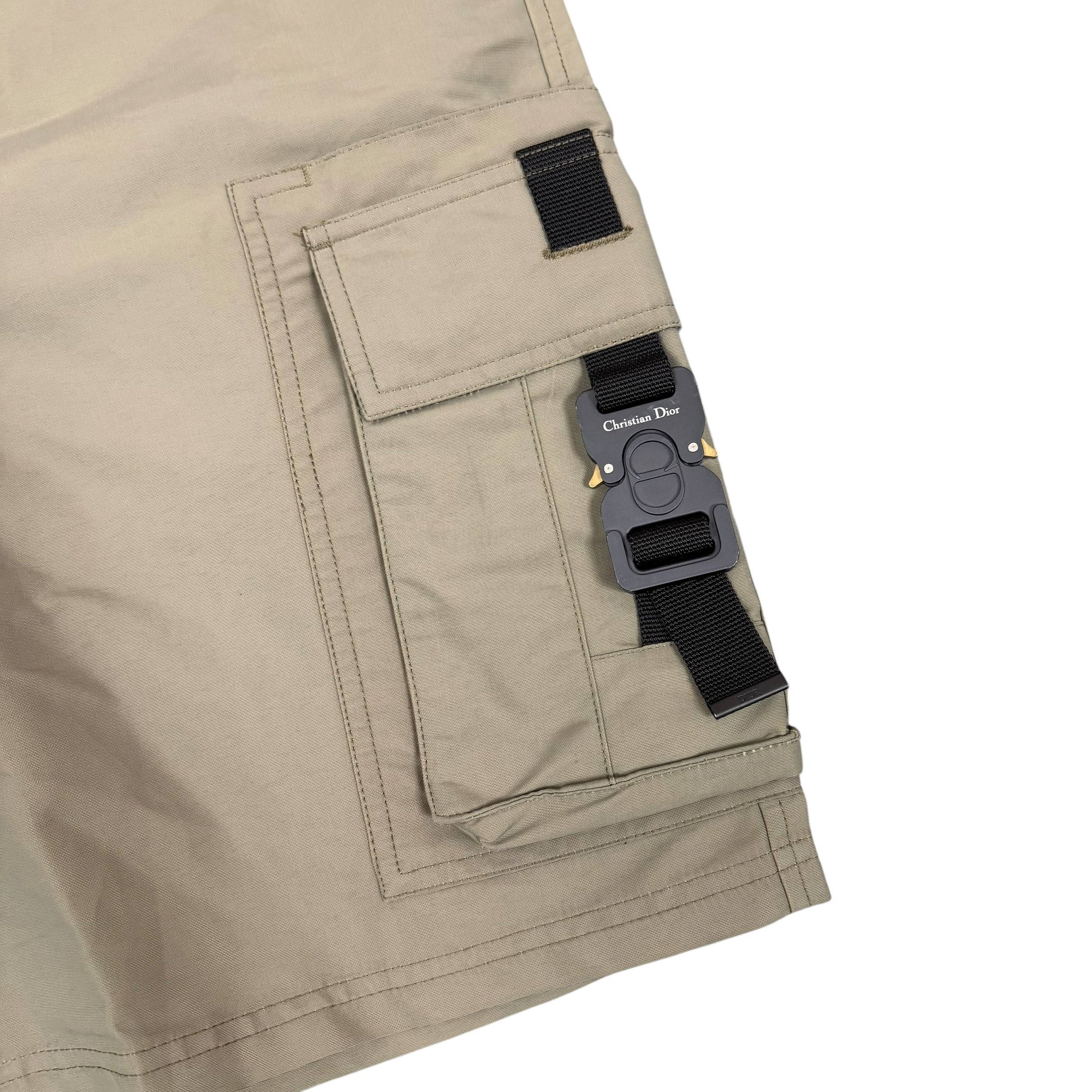 Dior Olive Buckle Cargo Shorts