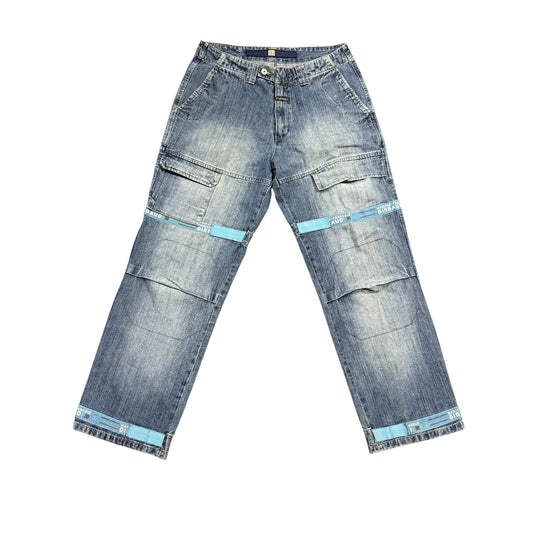 Vintage Girbaud Jeans Baby Blue/ White