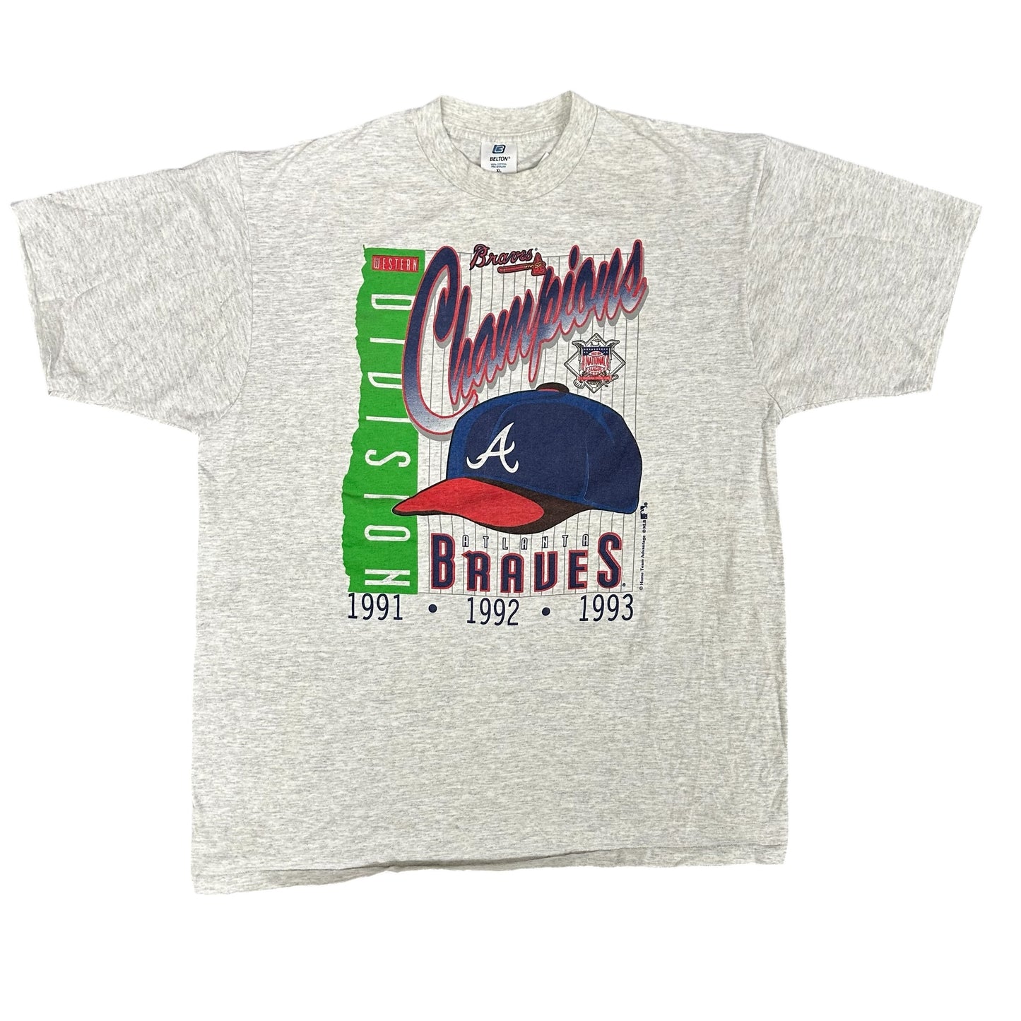 ‘93 Braves West Division Champs Grey Tee