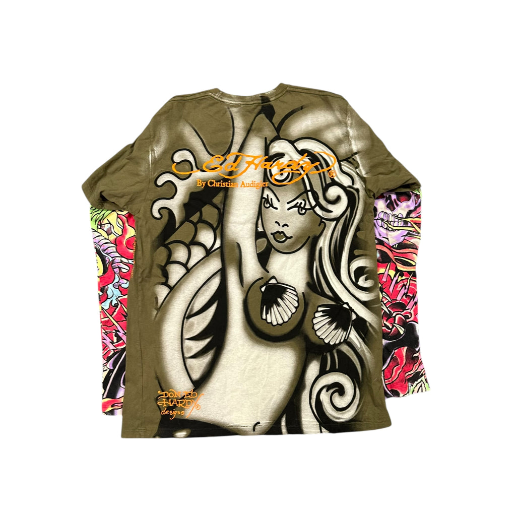 Ed Hardy Double Layer Mermaid Tee