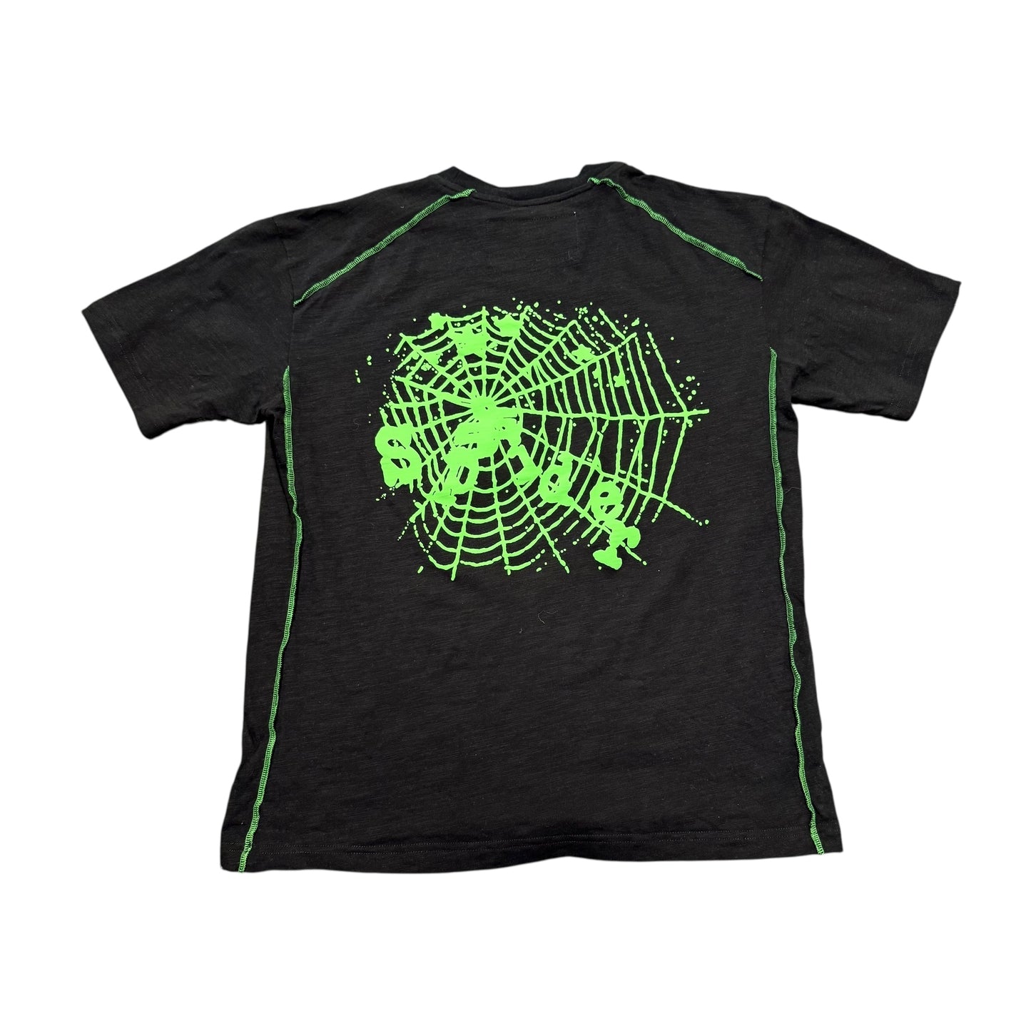 Sp5der SS25 Contrast Stitch Tee Black