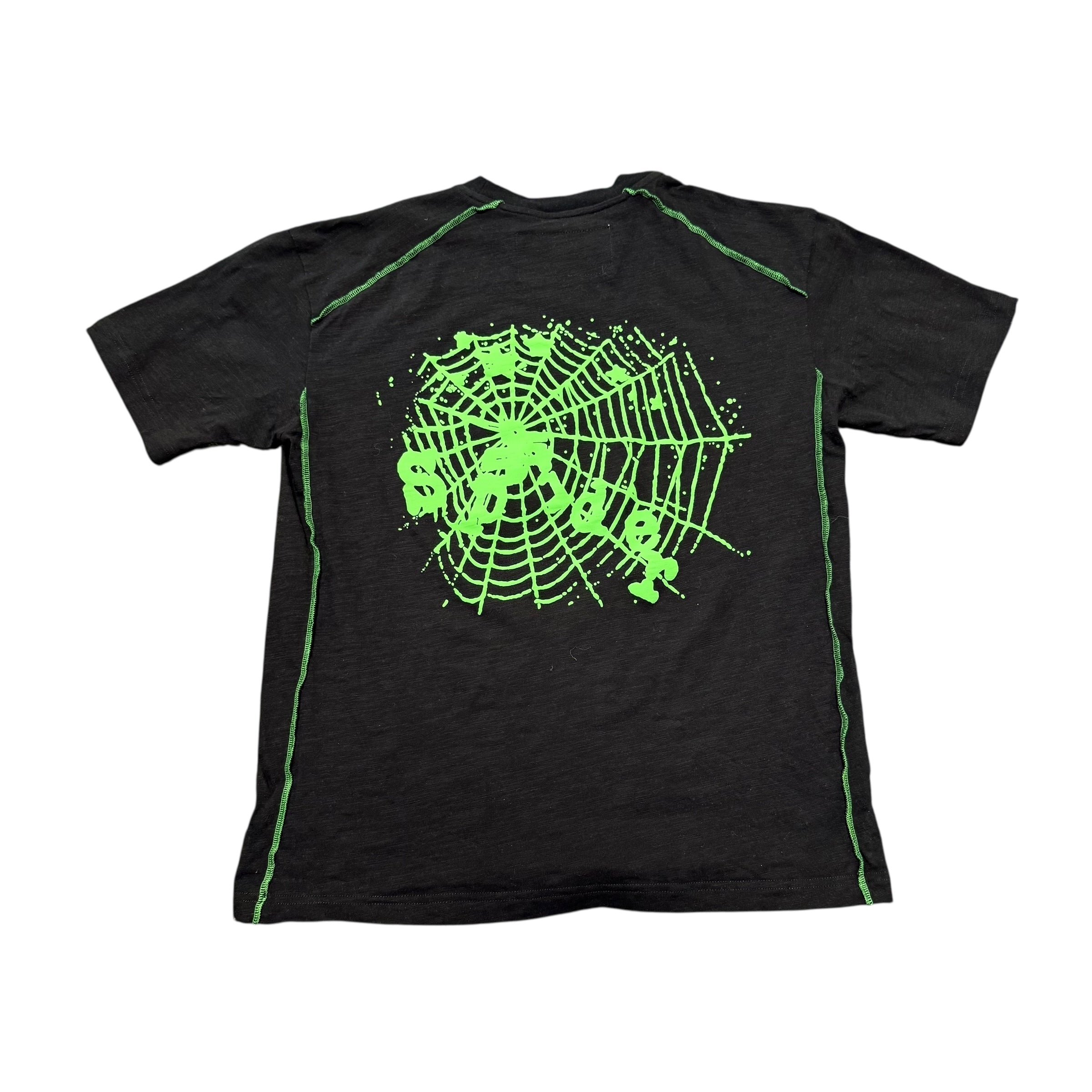 Sp5der SS25 Contrast Stitch Tee Black