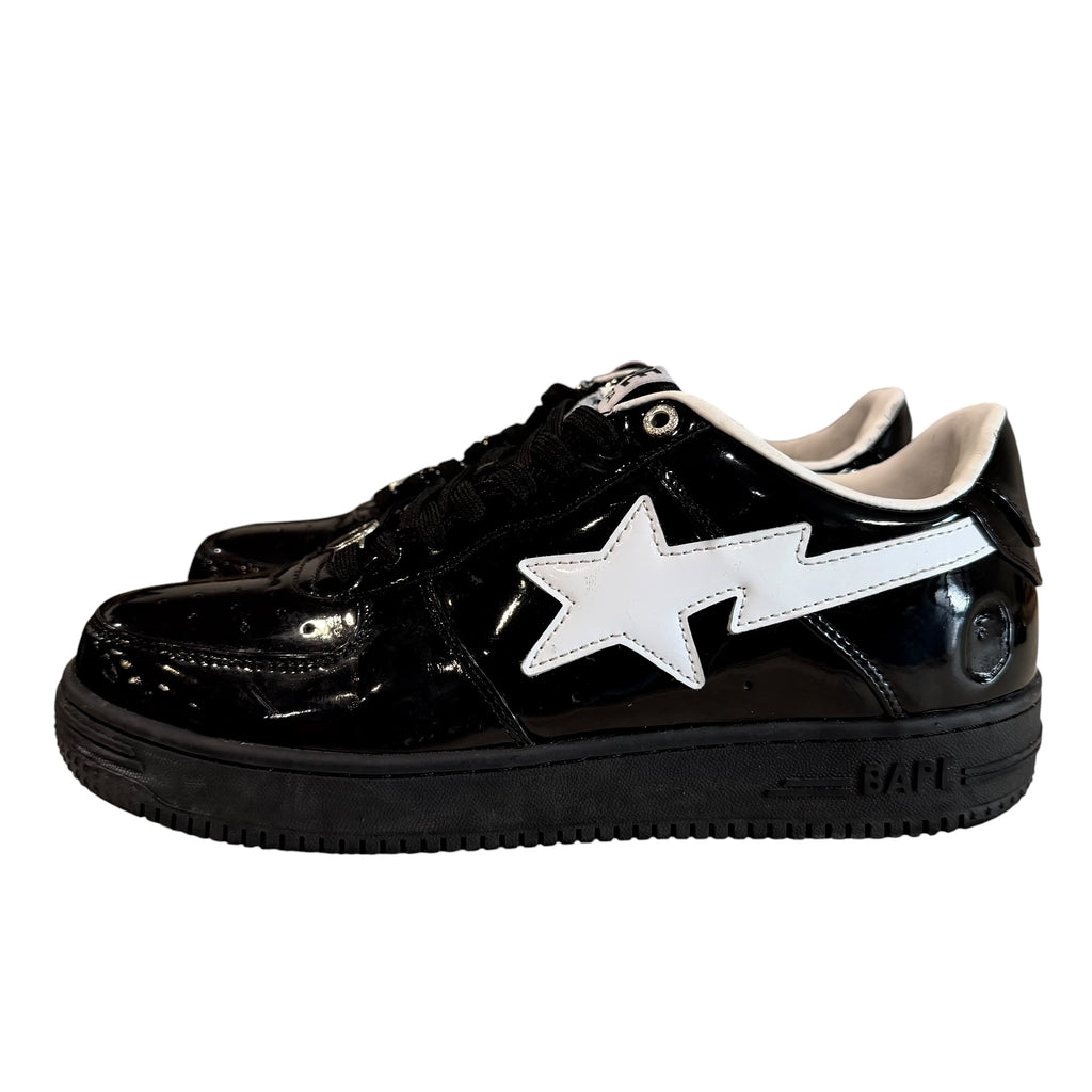 Bape Sta Patent Blk/Wht Sneakers (No Box)