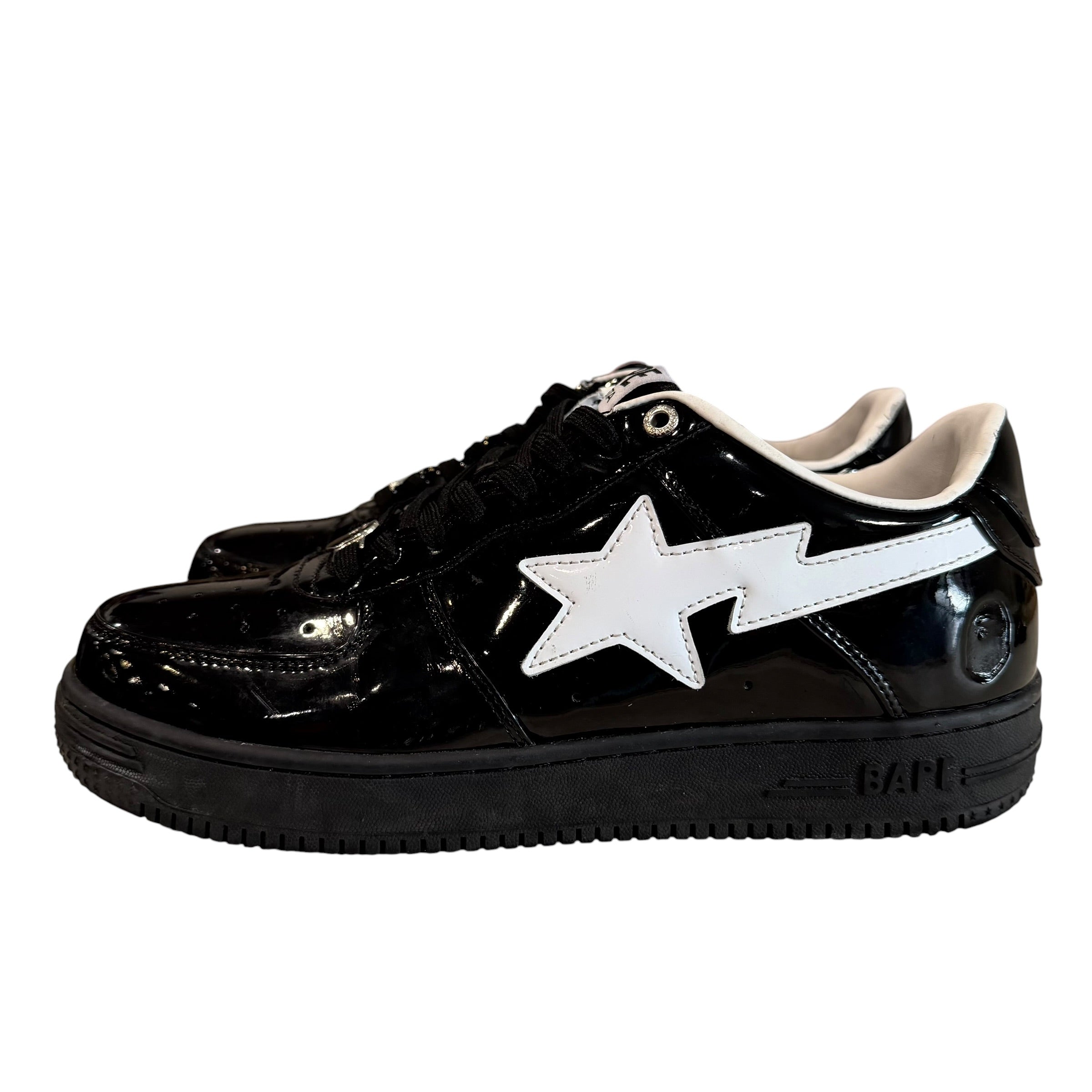 Bape Sta Patent Blk/Wht Sneakers (No Box)