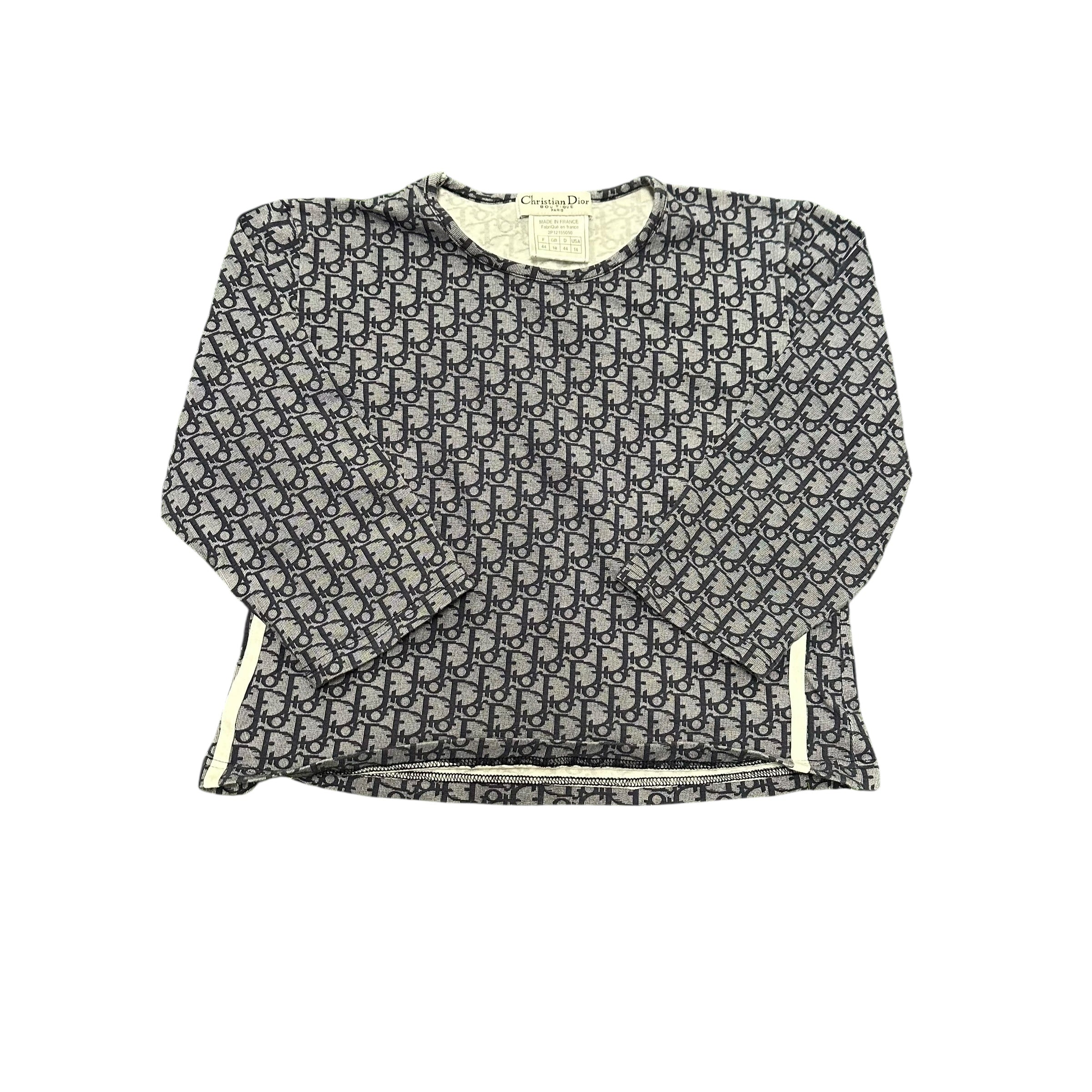 Blue Dior Print Top