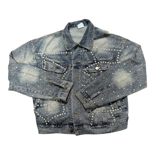 Vale Rhinestone Blue Jean Jacket
